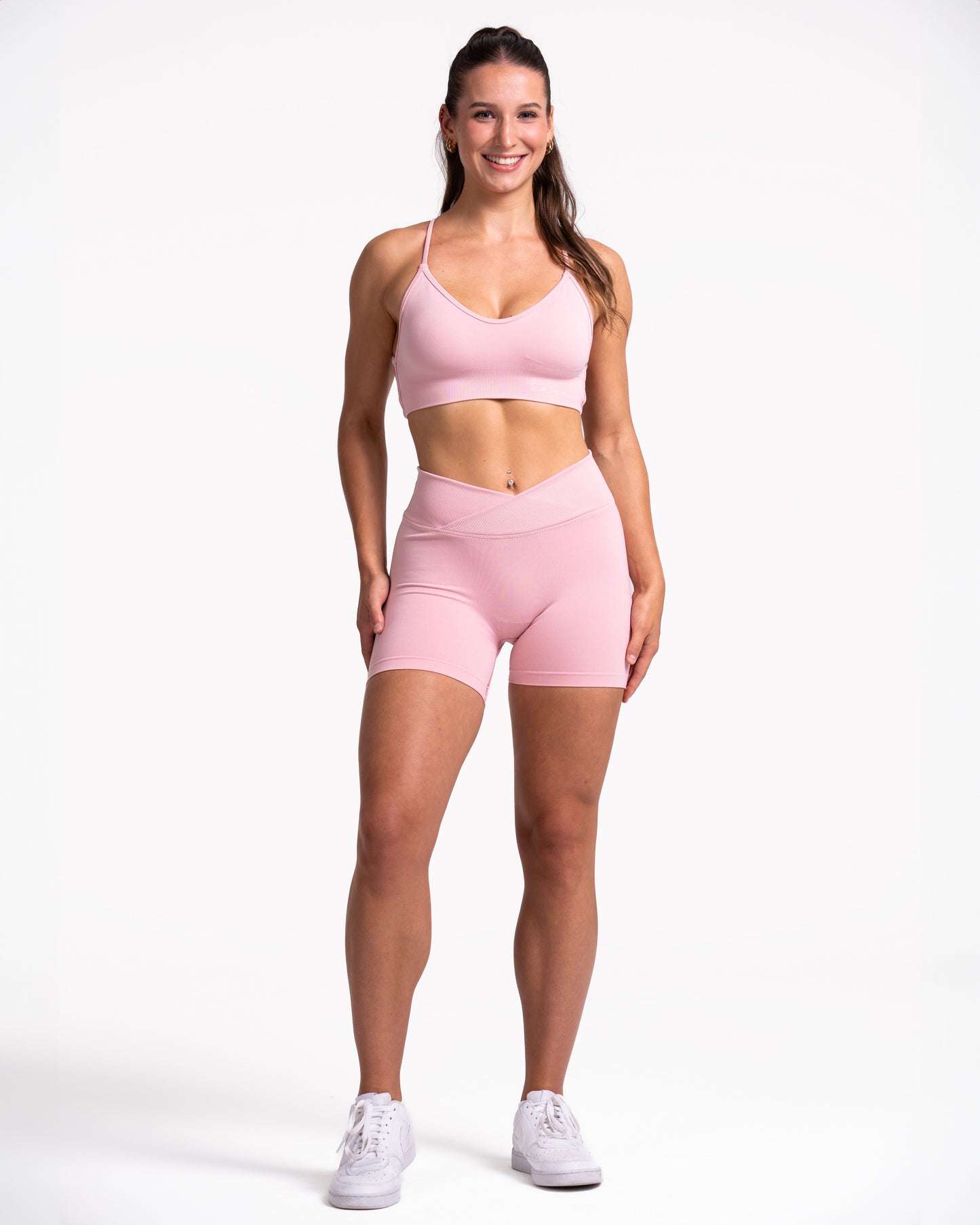 Short Covert Scrunch V-Shape Fearless « rose »