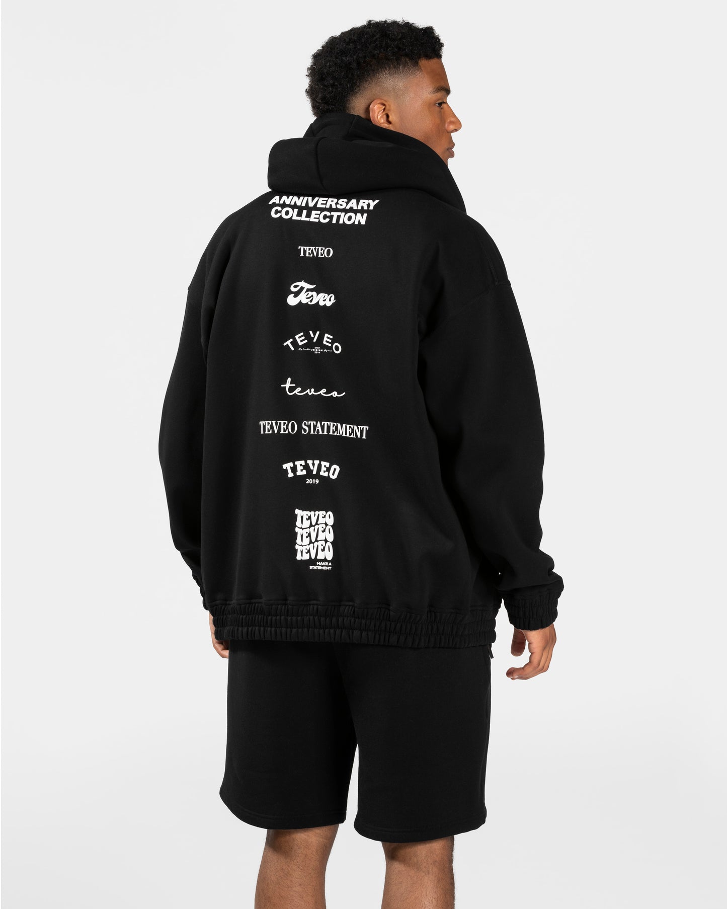 Veste zippée hommes oversize Anniversary « noir »