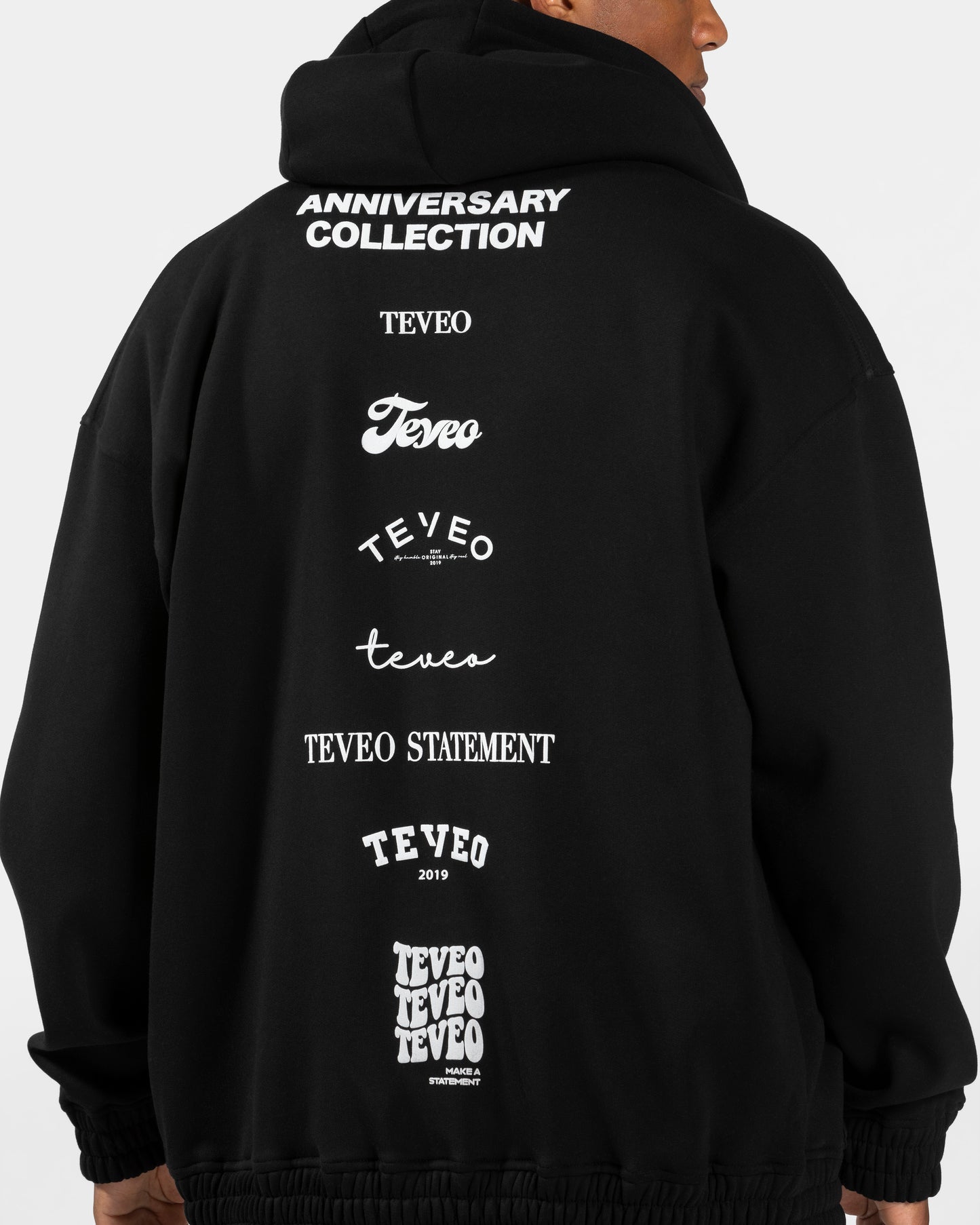 Veste zippée hommes oversize Anniversary « noir »