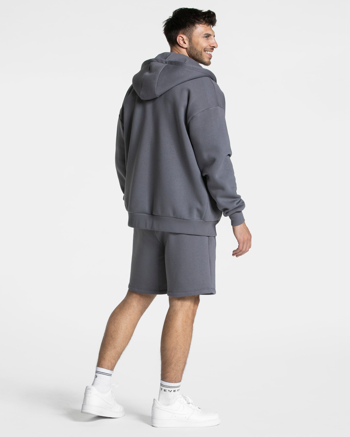 Sweat à capuche zippé oversize Arrival « graphite »