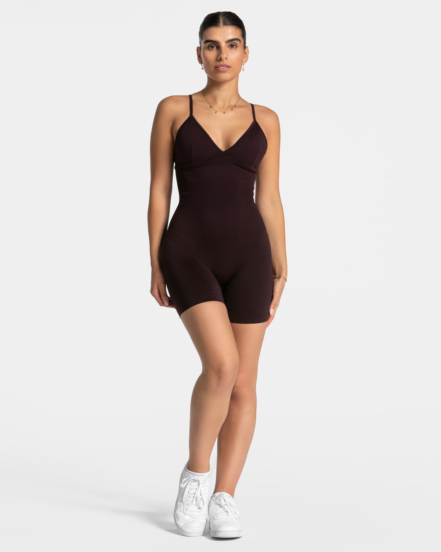 Combi-short dos en V Covert scrunch Essence « Merlot »