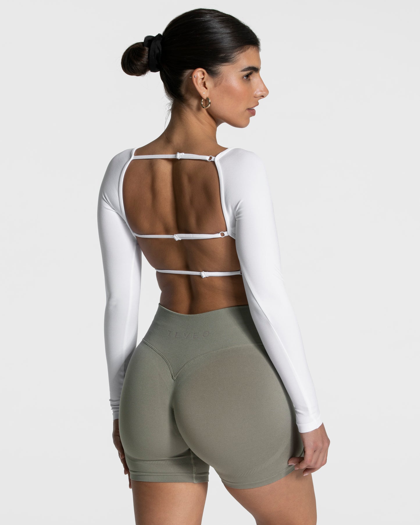 Haut à manches longues Femme Backless « blanc »