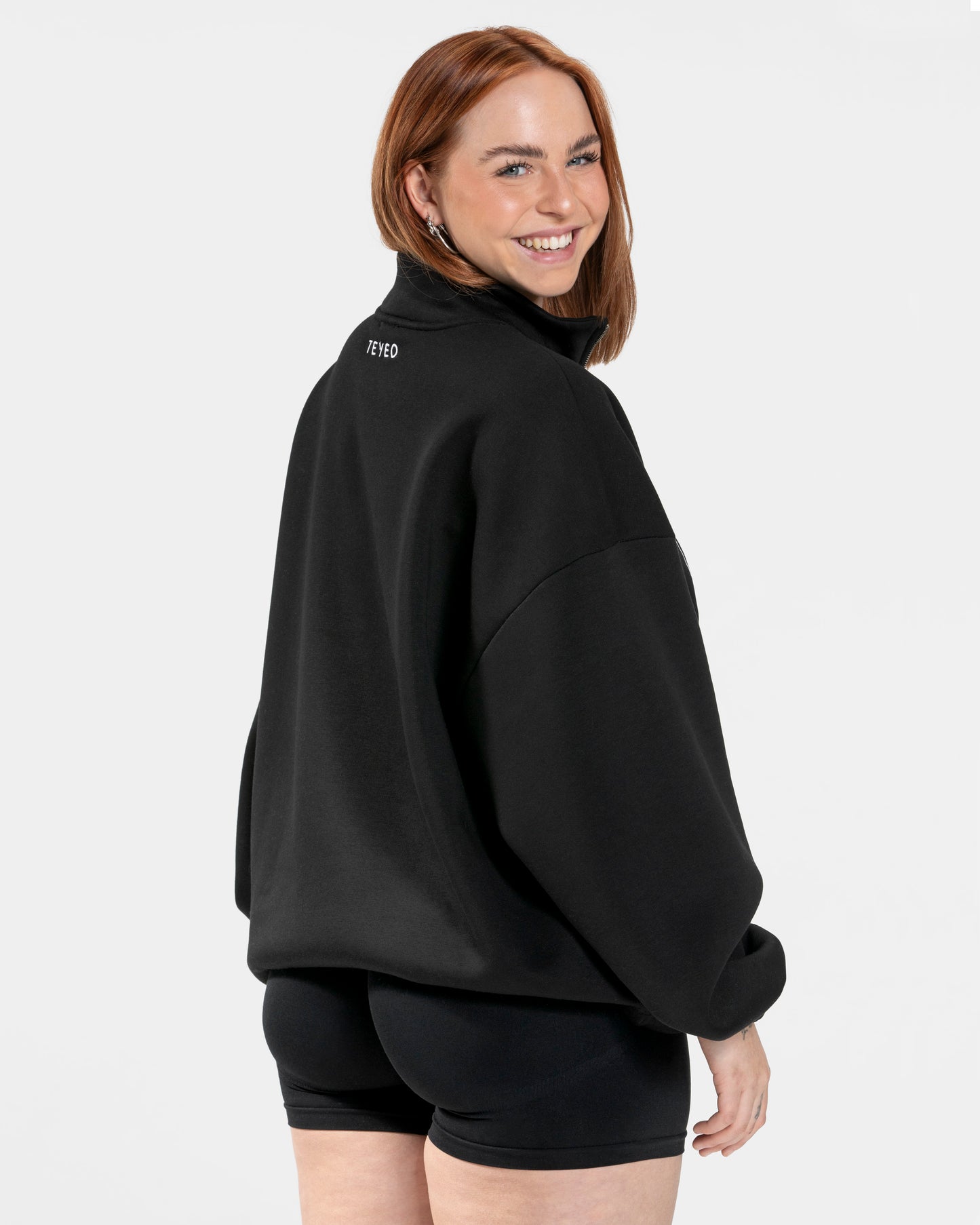 Sweat-shirt demi-zippé Femme « noir »