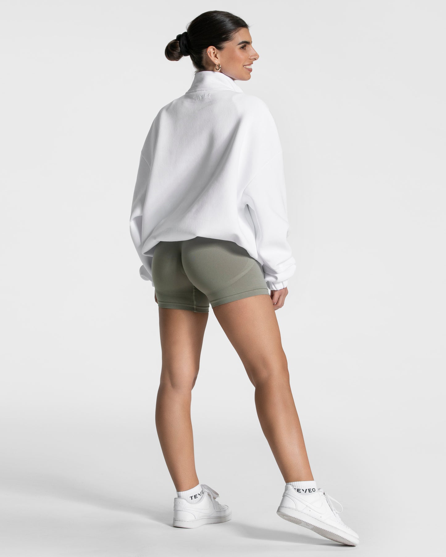 Sweat-shirt demi-zippé Femme « blanc »