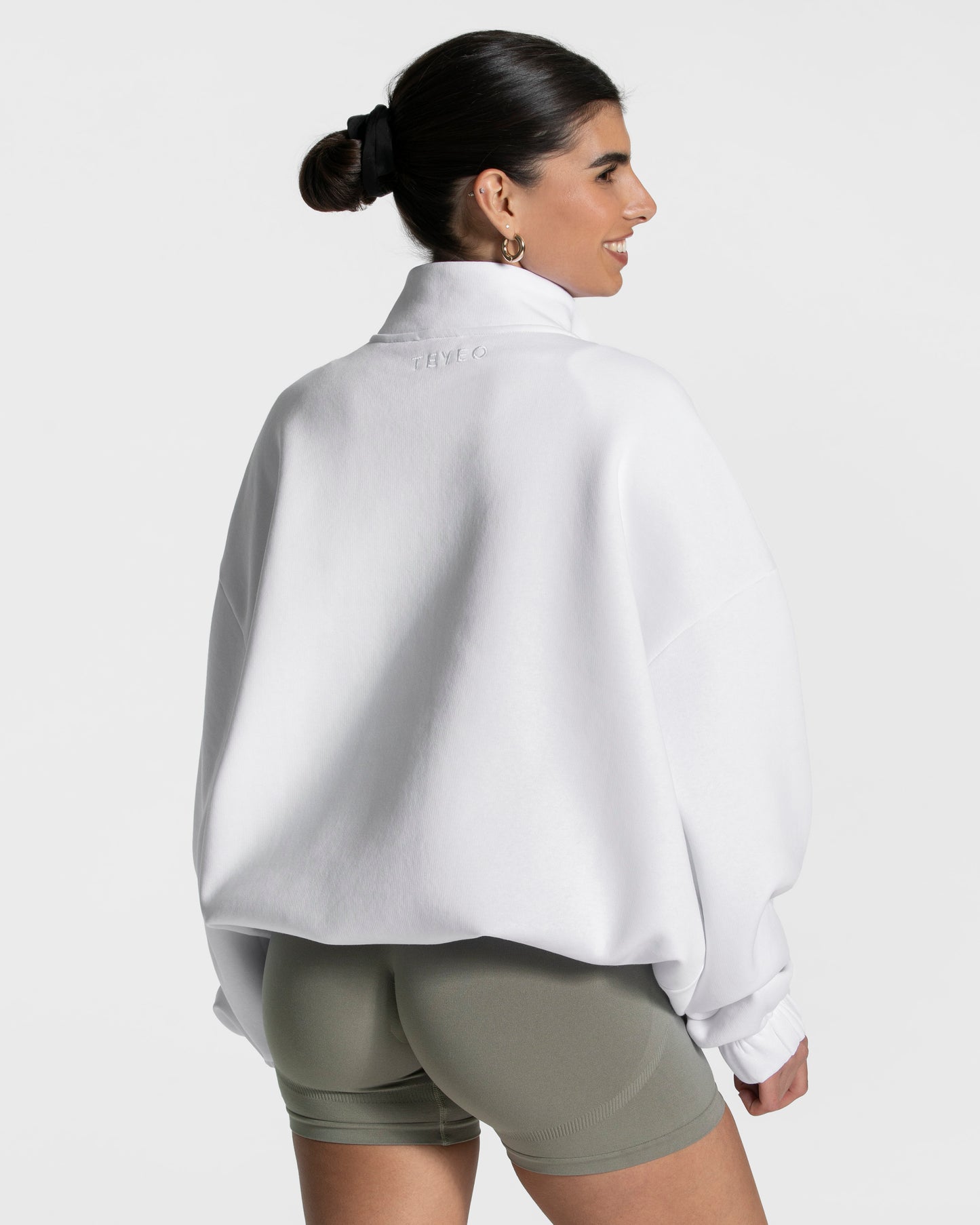 Sweat-shirt demi-zippé Femme « blanc »