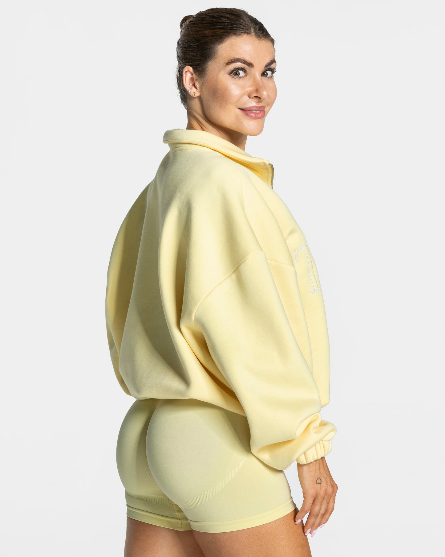 Sweat-shirt demi-zippé Femme « jaune »