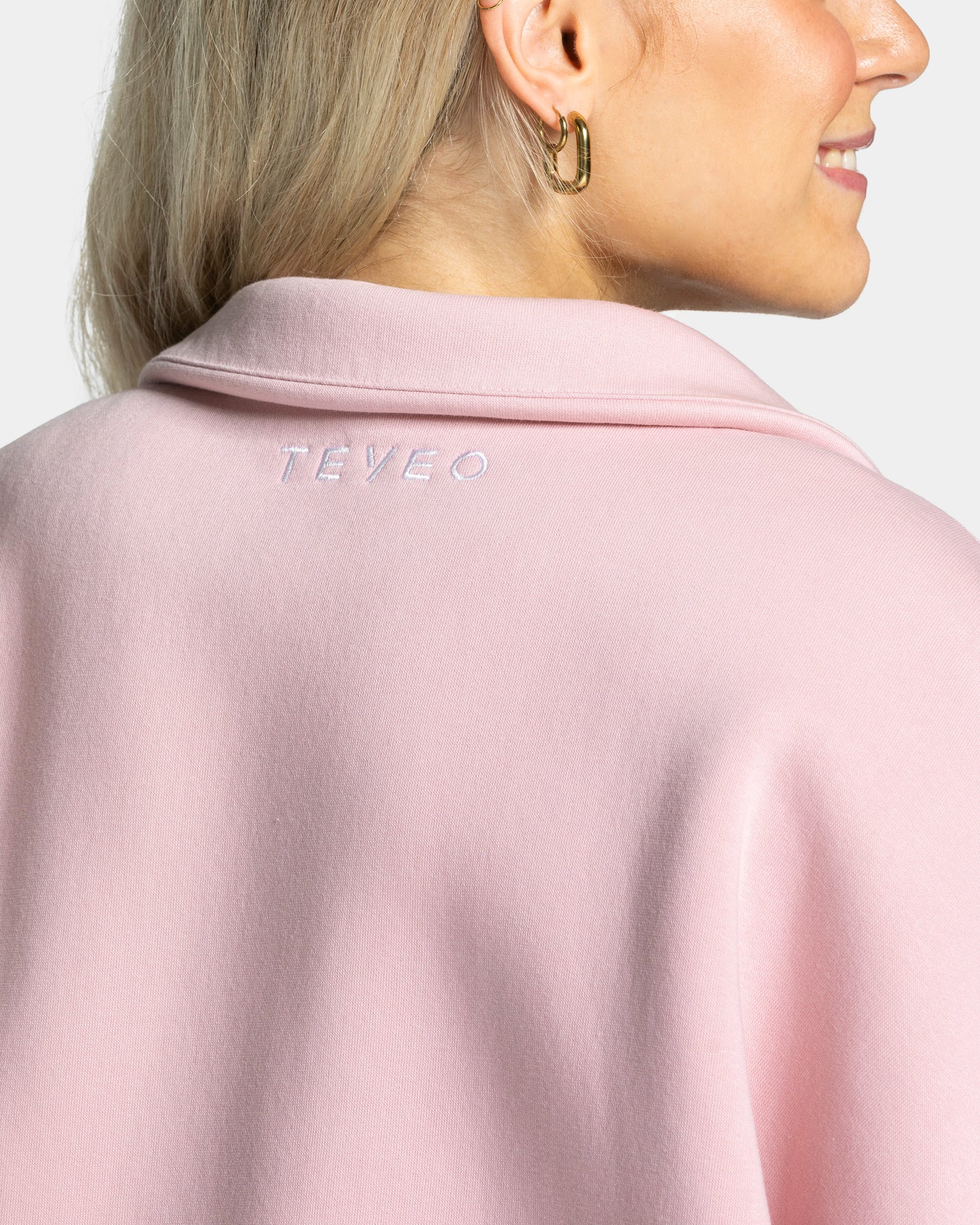 Sweat-shirt demi-zippé Femme « rose »