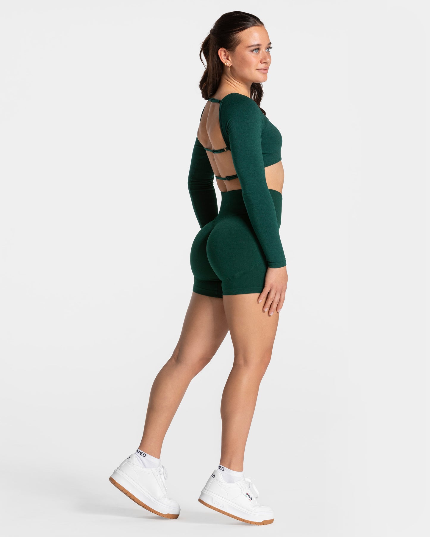 Short Femme Sculpt scrunch « vert foncé »