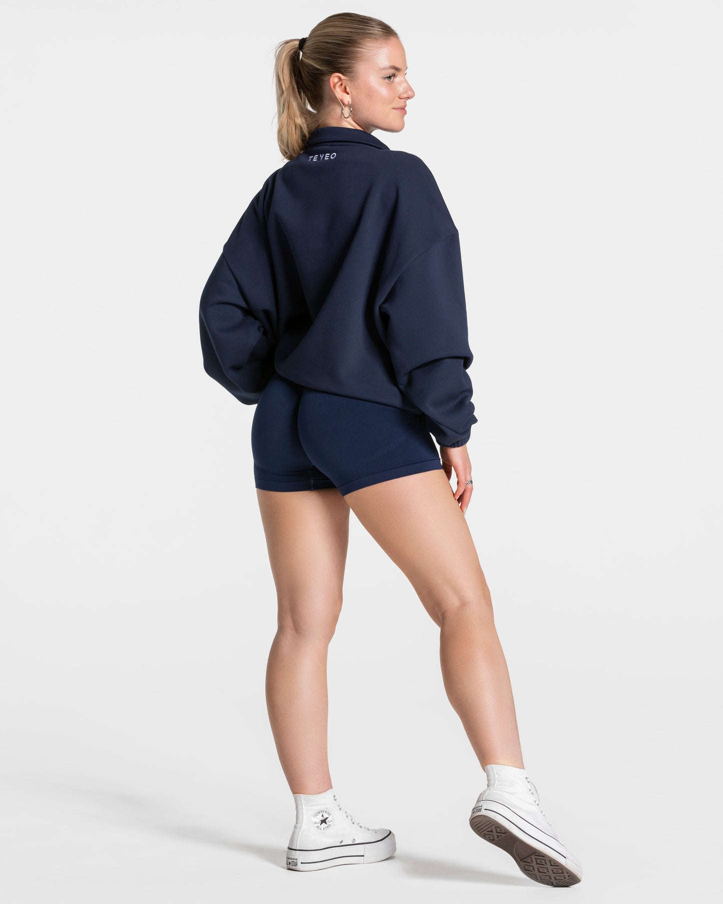 Sweat-shirt demi-zippé Femme « bleu foncé »