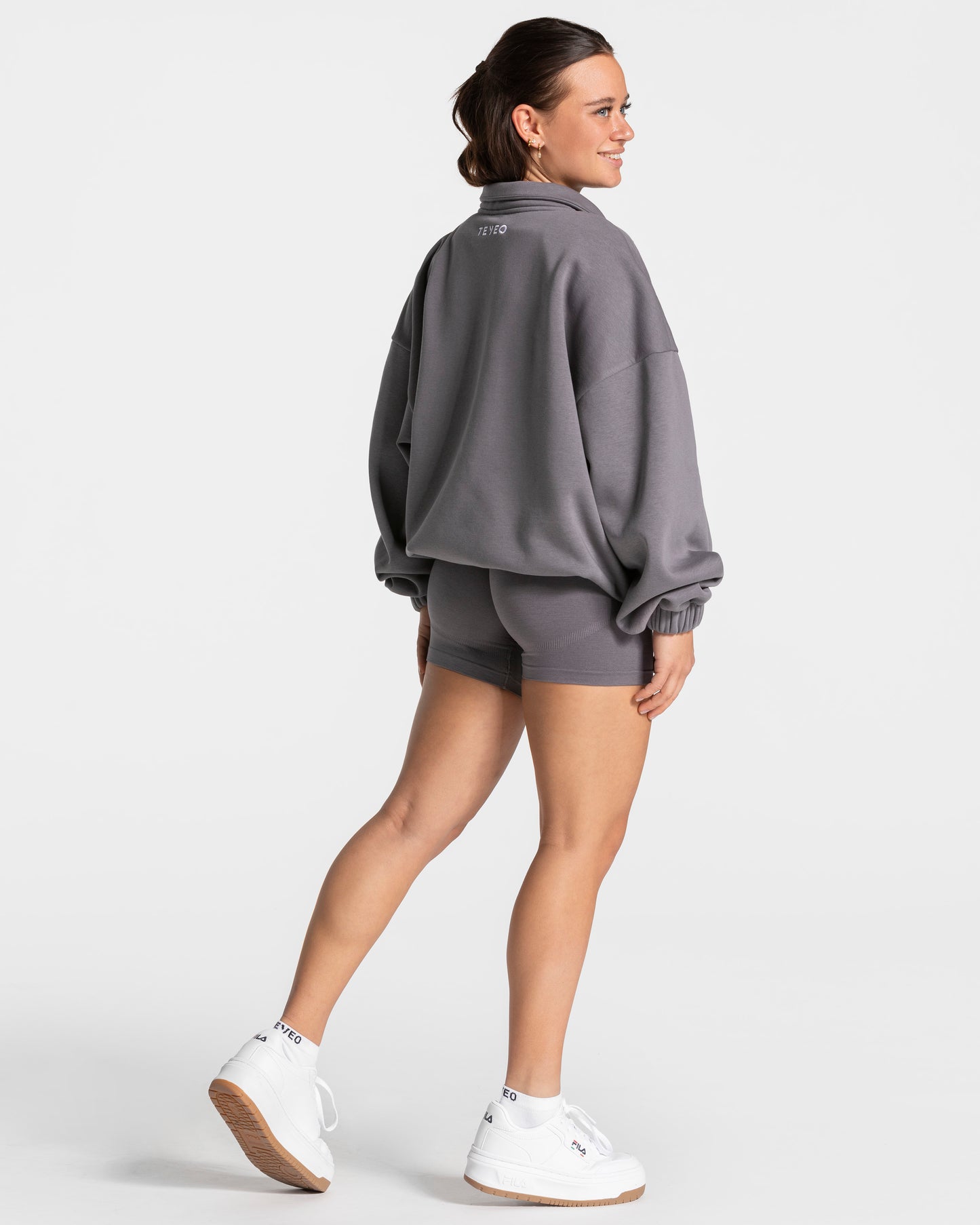 Sweat-shirt demi-zippé Femme « graphite »