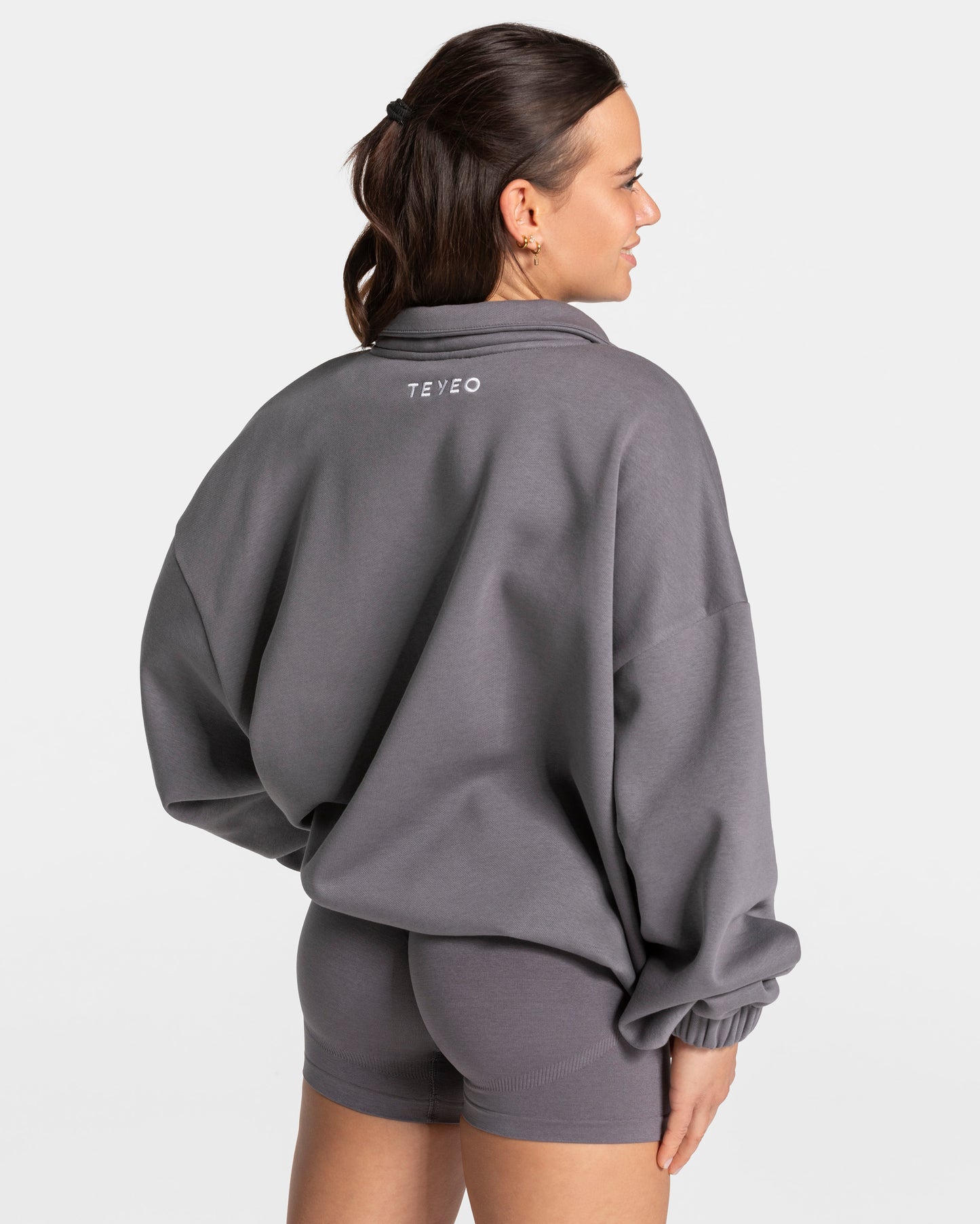 Sweat-shirt demi-zippé Femme « graphite »