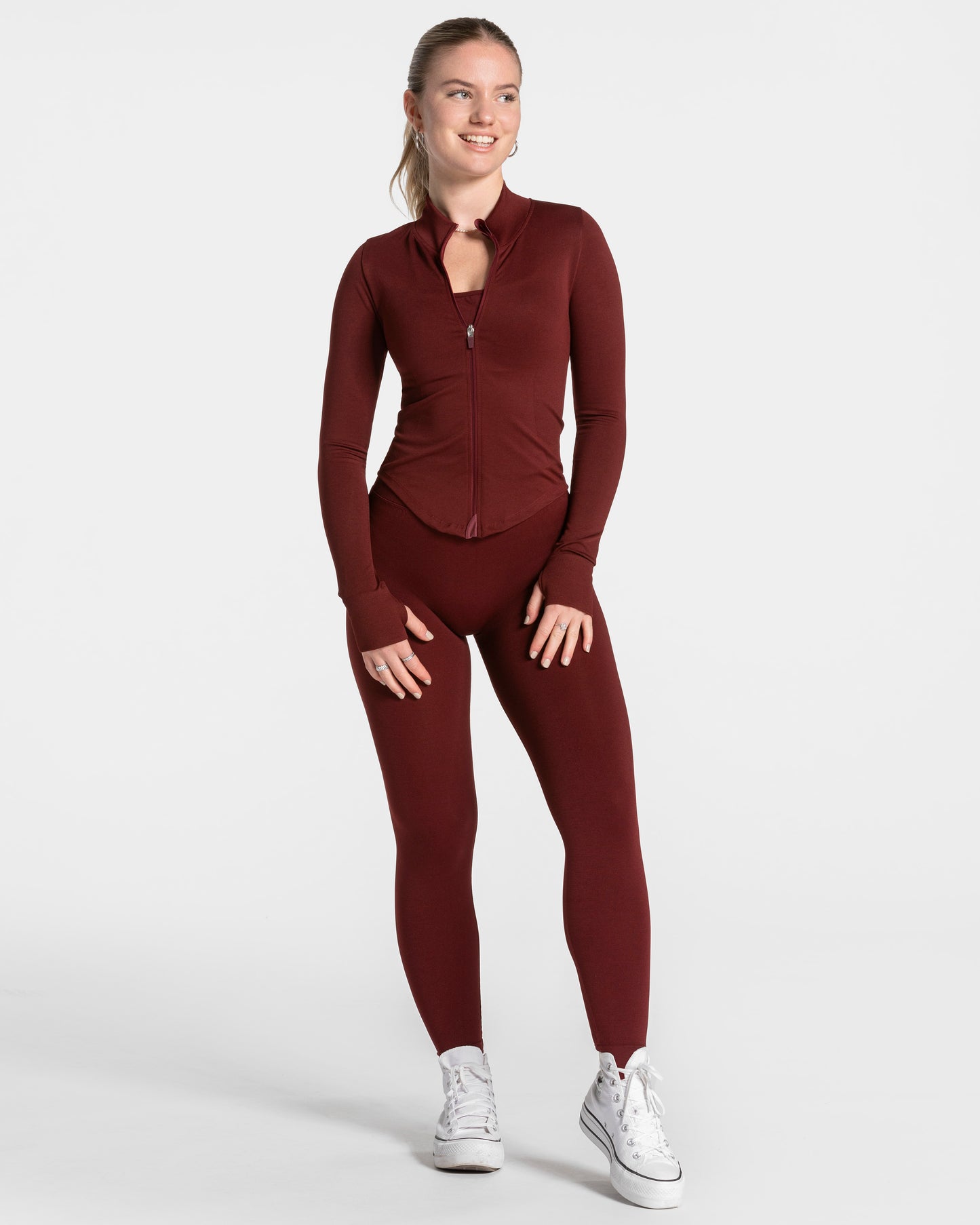 Veste zippée Femme Shaping « bordeaux »