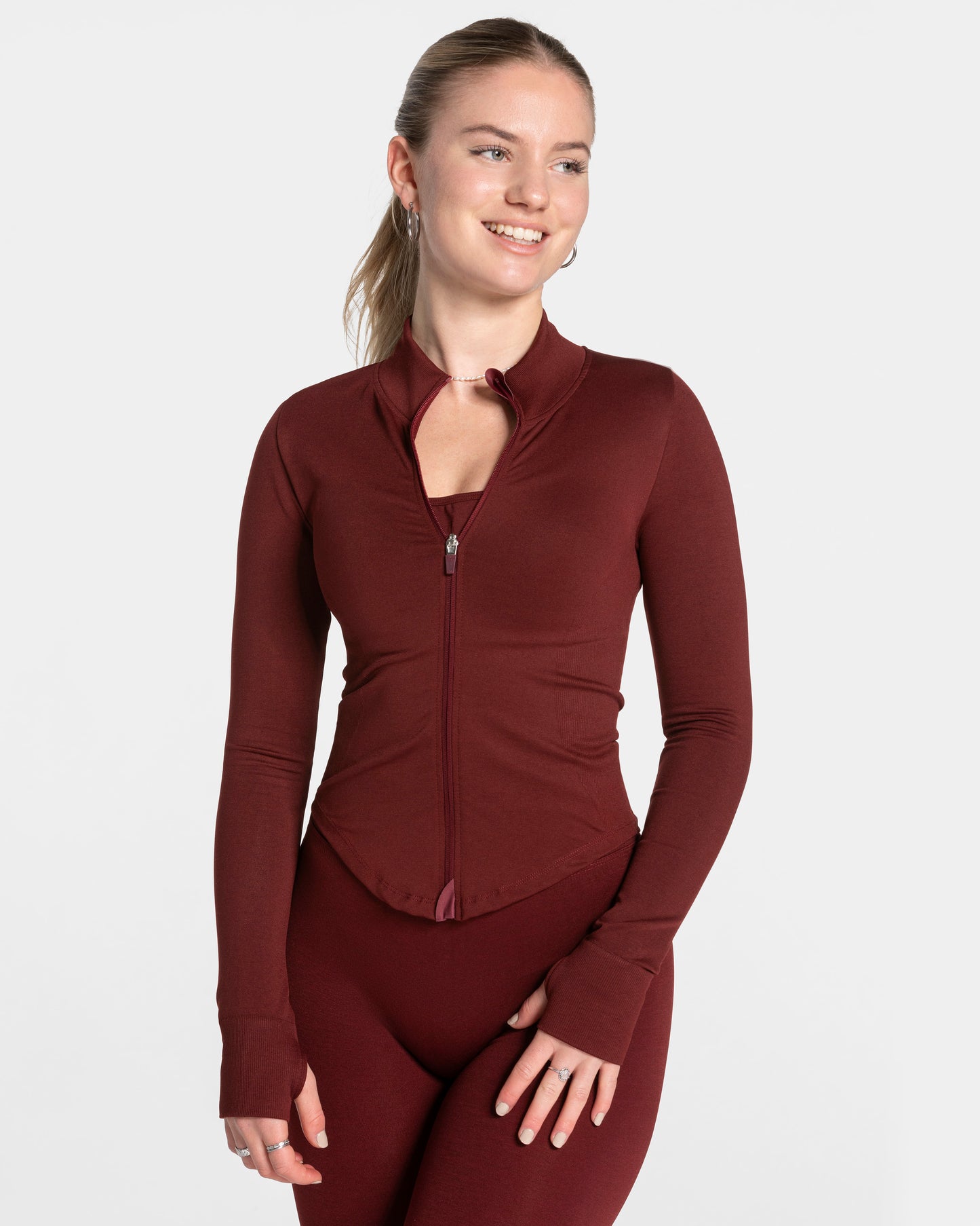 Veste zippée Femme Shaping « bordeaux »