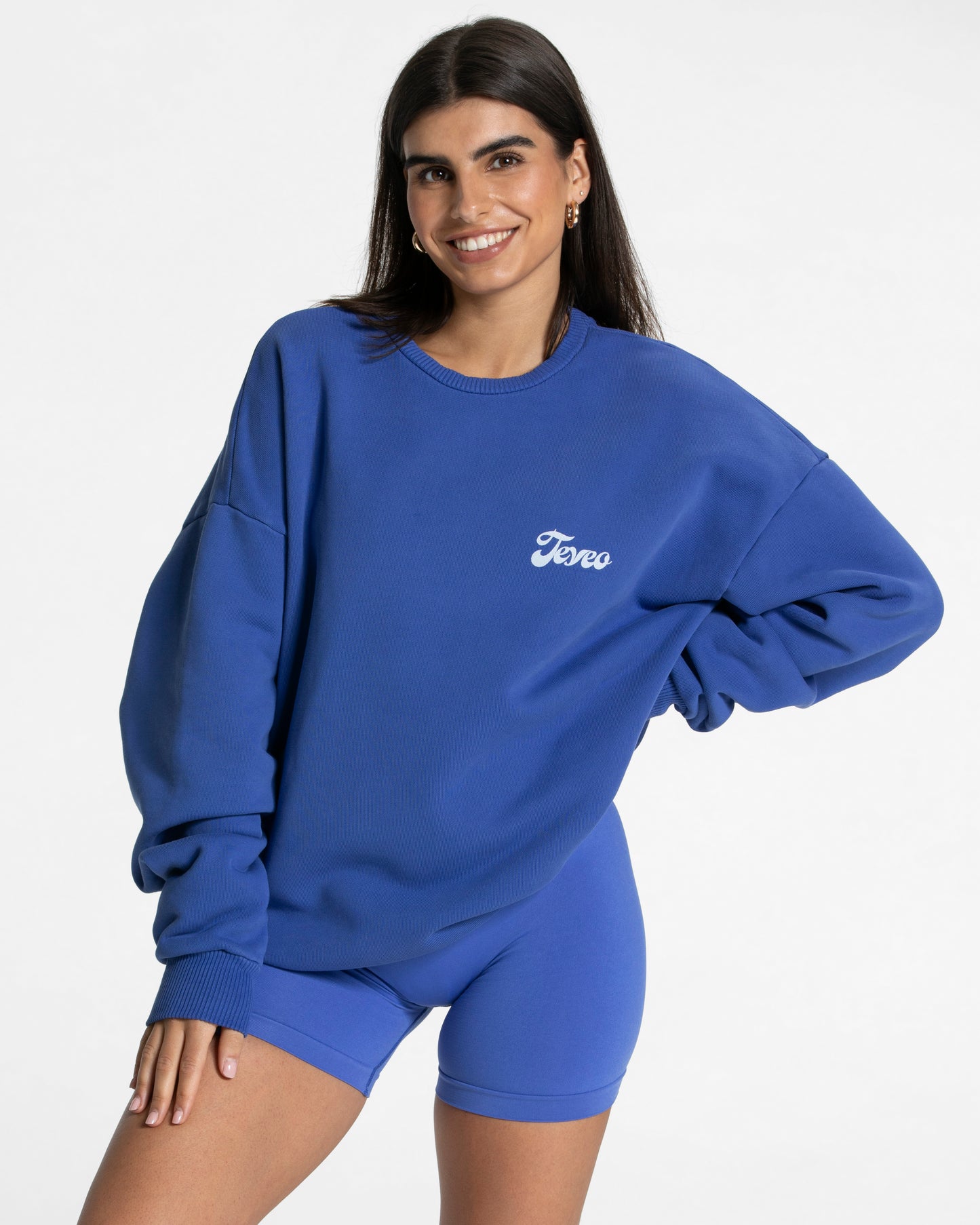 Sweat-shirt oversize Pure « bleu roi »