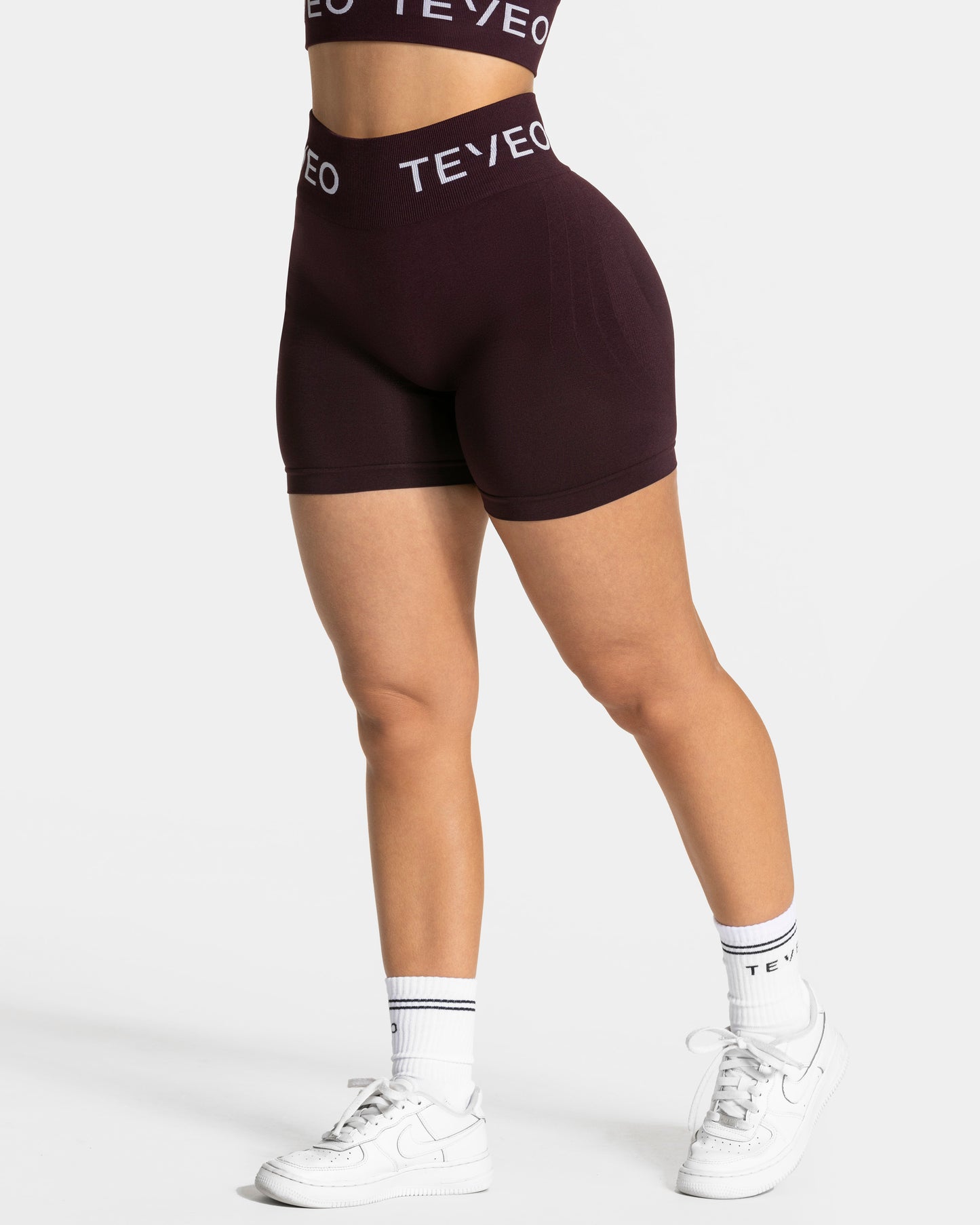 Short Covert Scrunch Signature « Merlot »