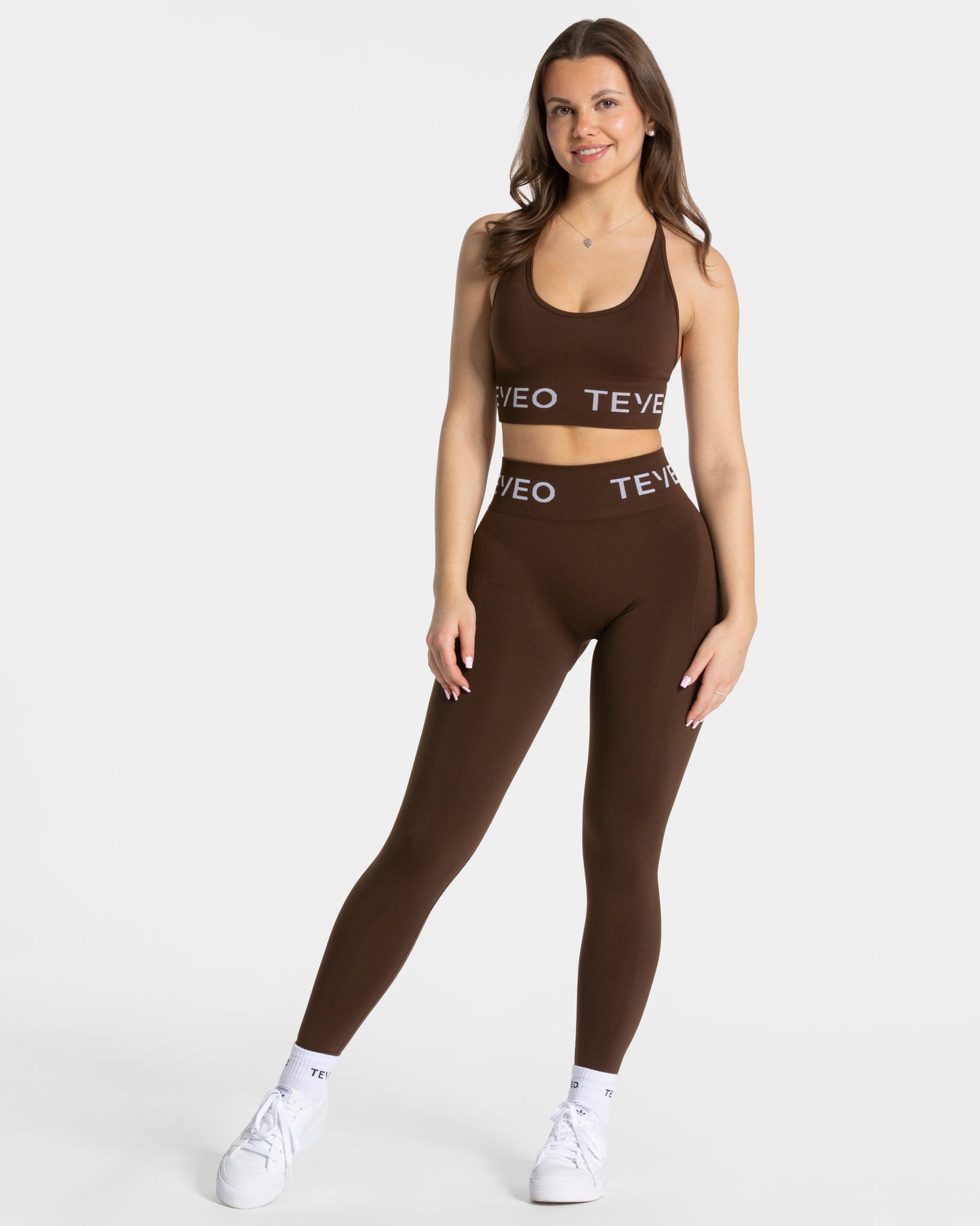 Legging Signature Scrunch « marron foncé »