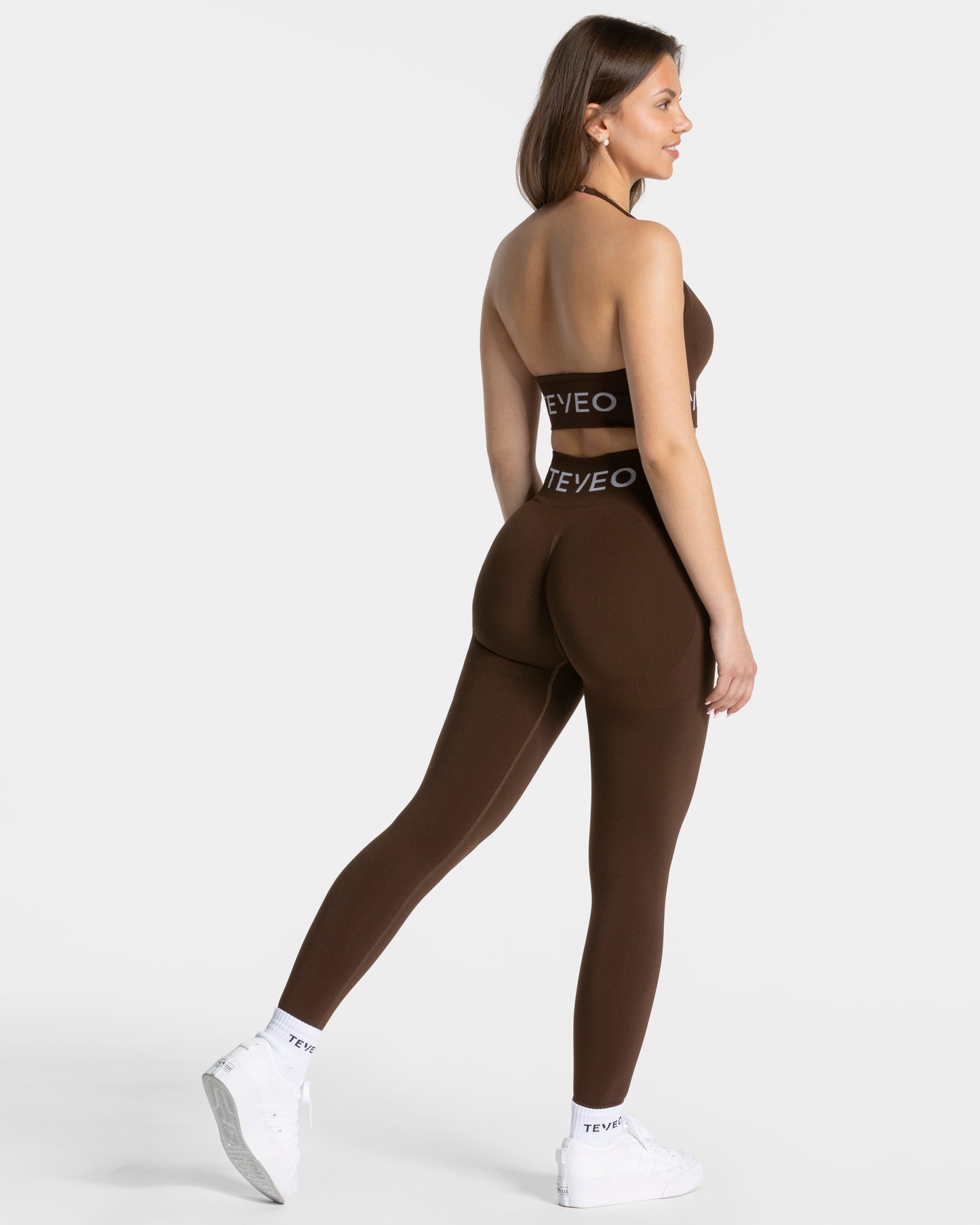 Legging Signature Scrunch « marron foncé »