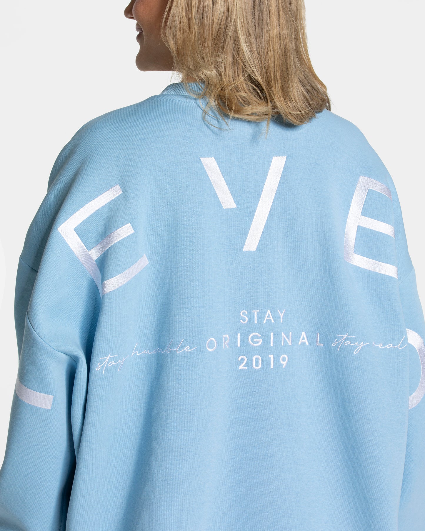 Sweat-shirt oversize Signature « Ice Blue »