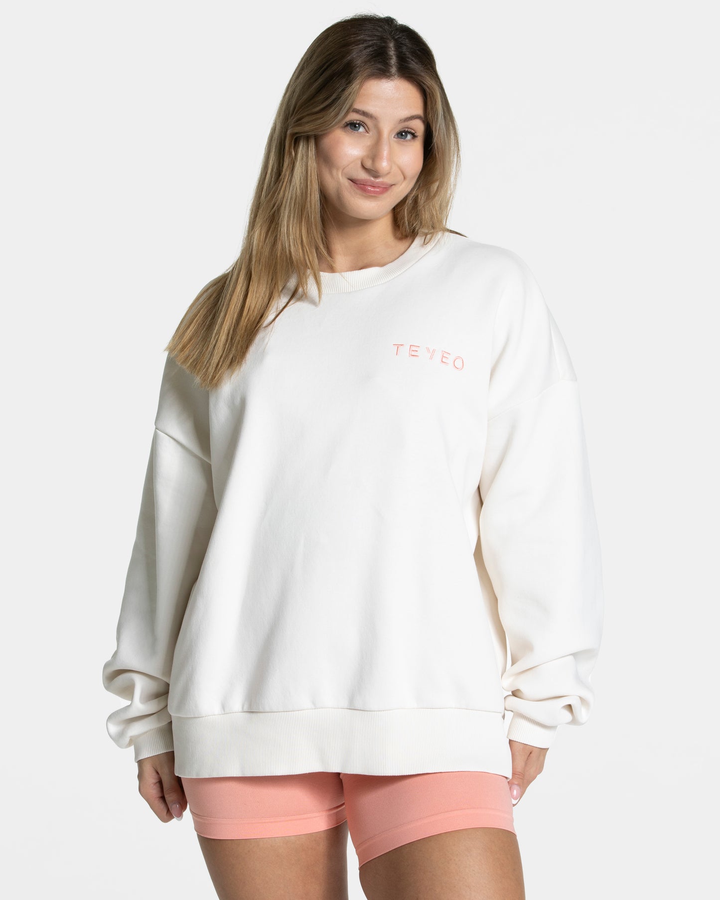 Sweat-shirt oversize Signature « Peach »