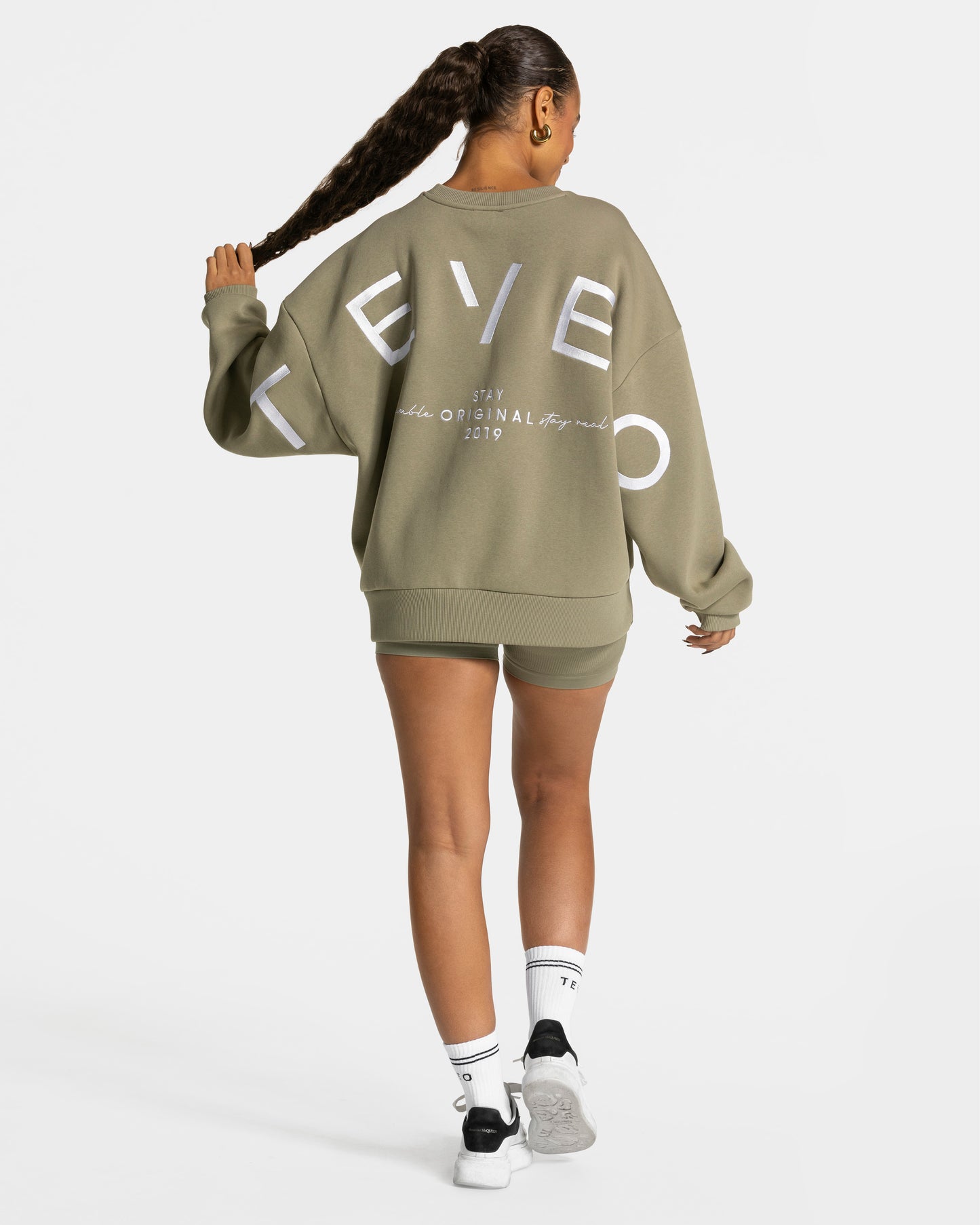 Sweat-shirt oversize Signature « Kaki »