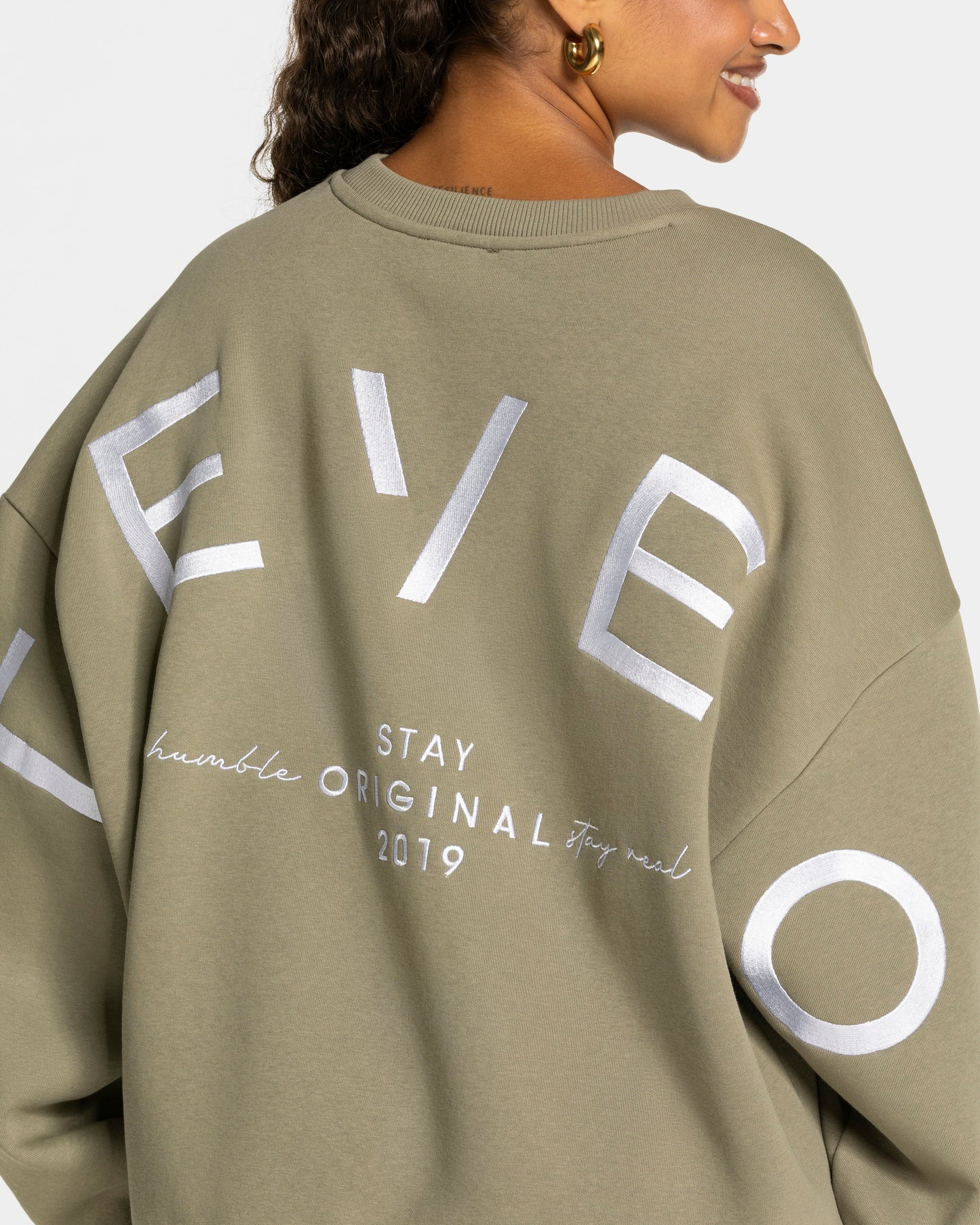 Sweat-shirt oversize Signature « Kaki »