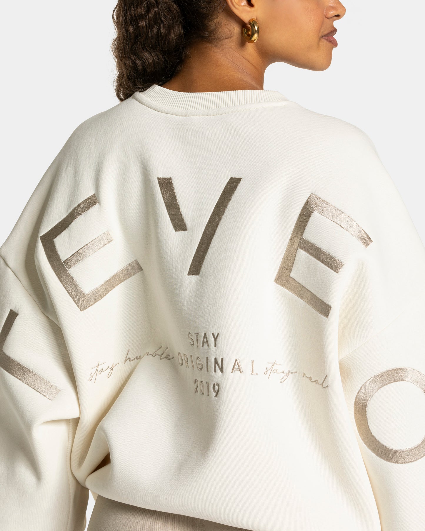 Sweat-shirt oversize Signature « Latte »