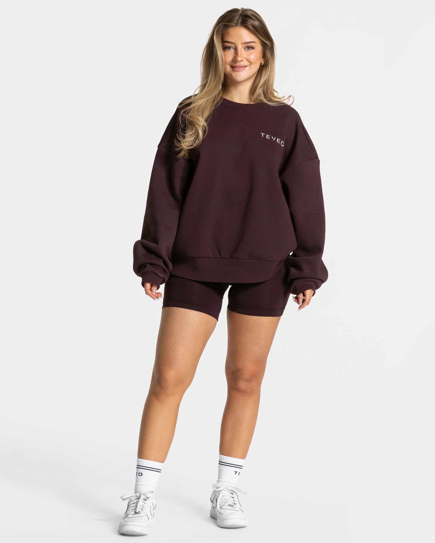 Sweat-shirt oversize Signature « Merlot »