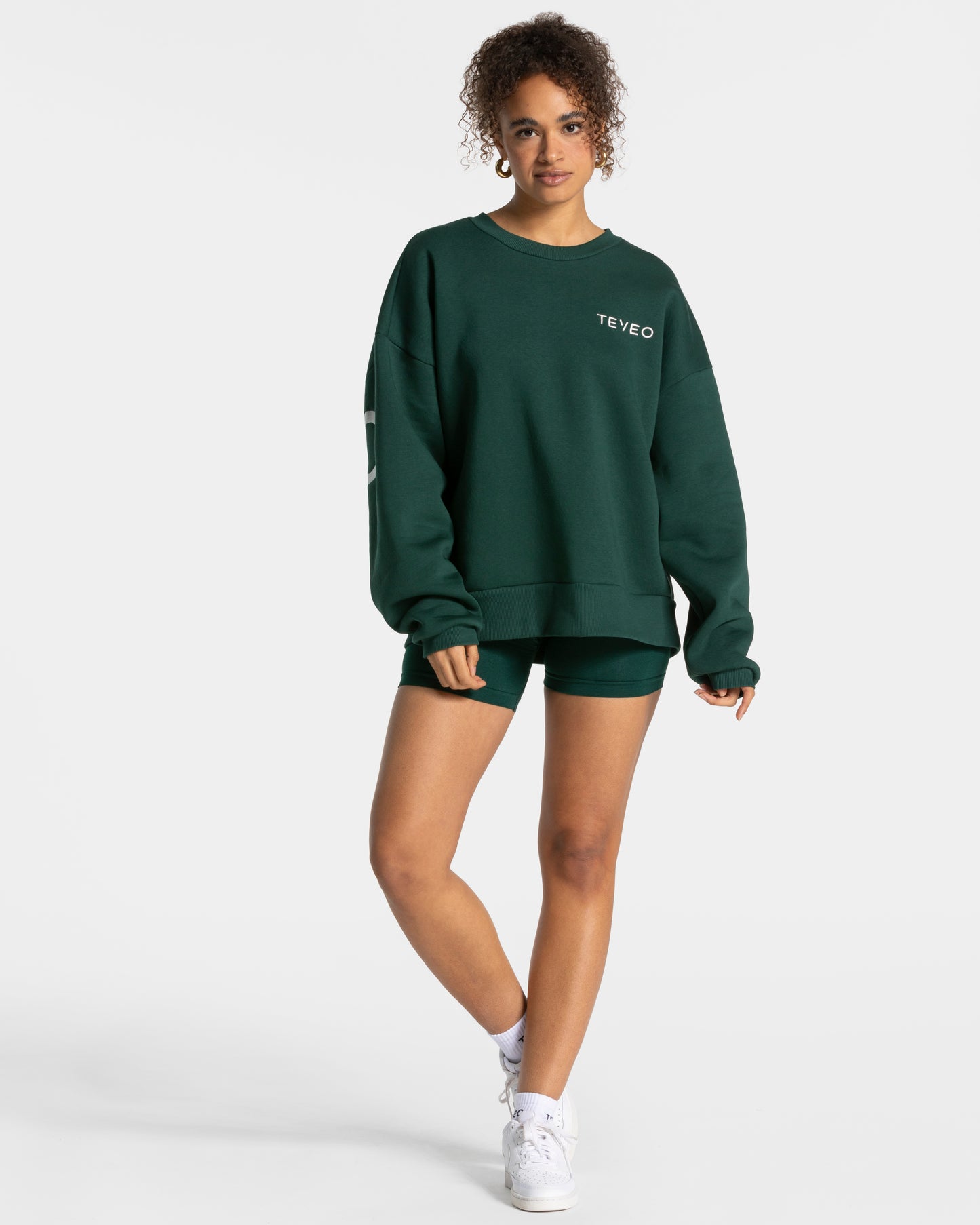 Sweat-shirt oversize Signature « vert foncé »