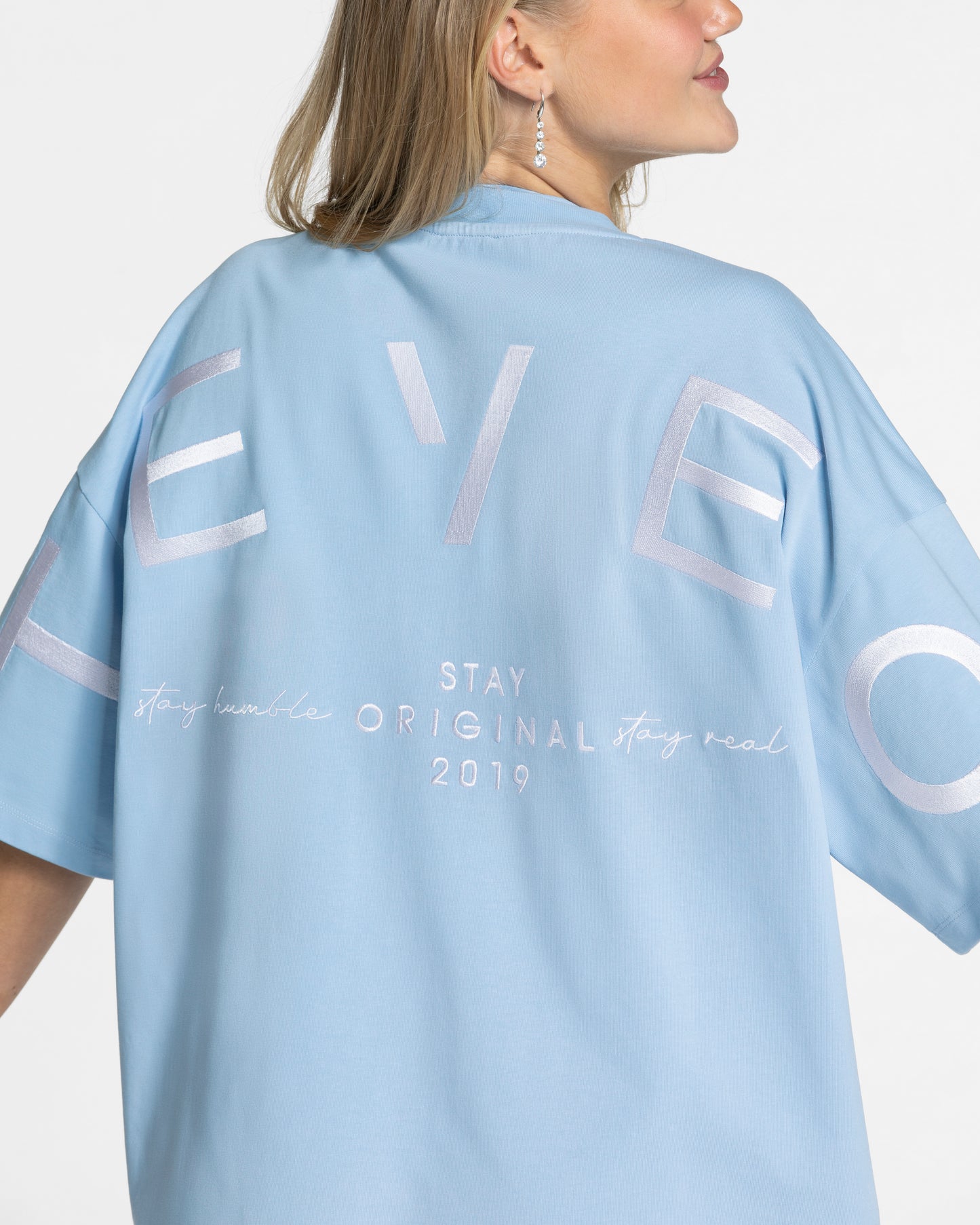 T-shirt oversize Signature « Ice Blue »