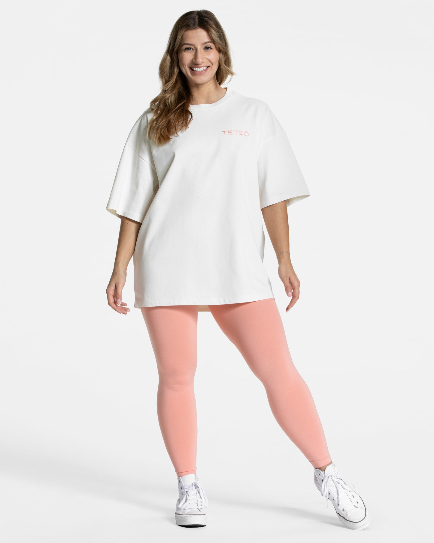 T-shirt oversize Signature « Peach »