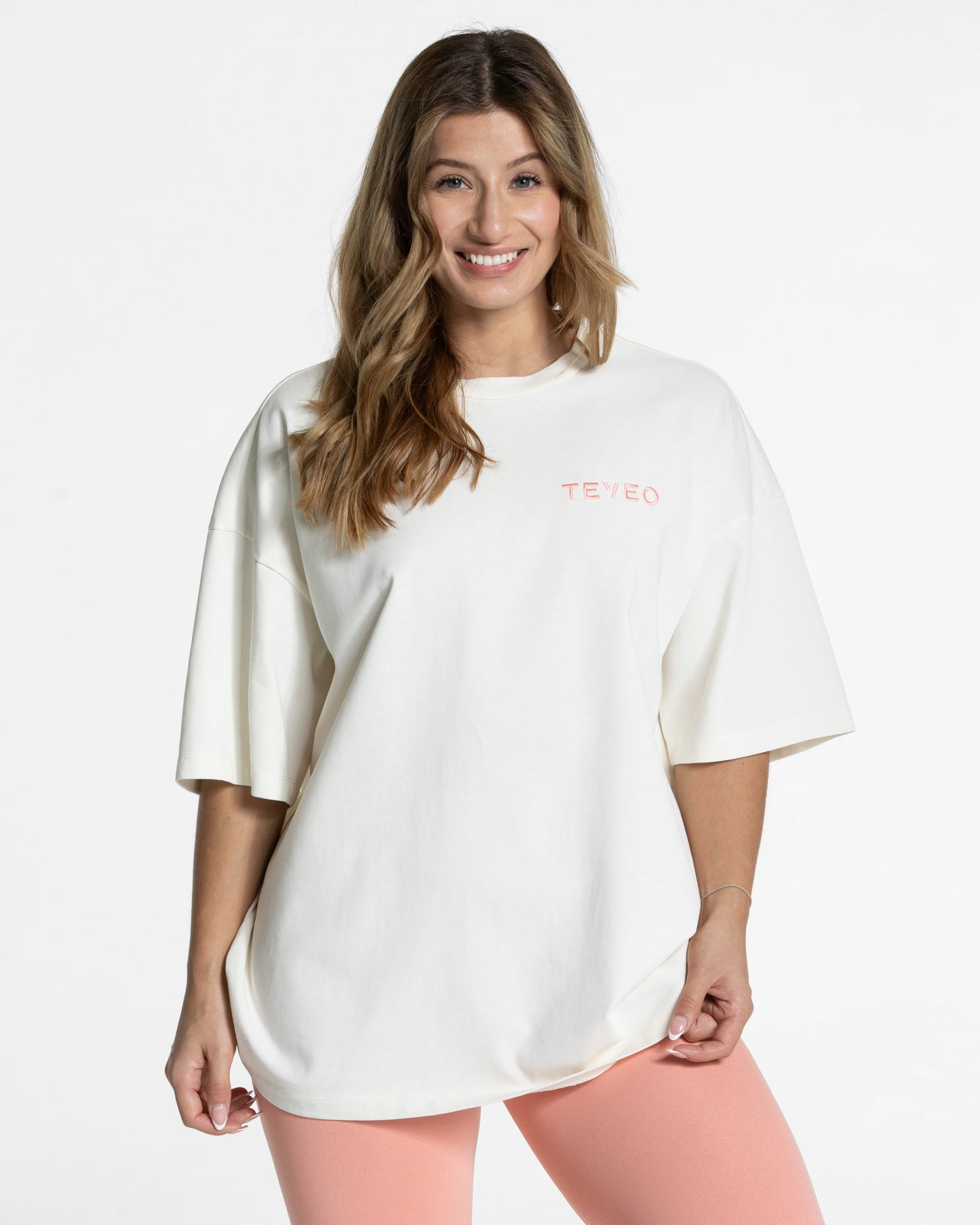 T-shirt oversize Signature « Peach »