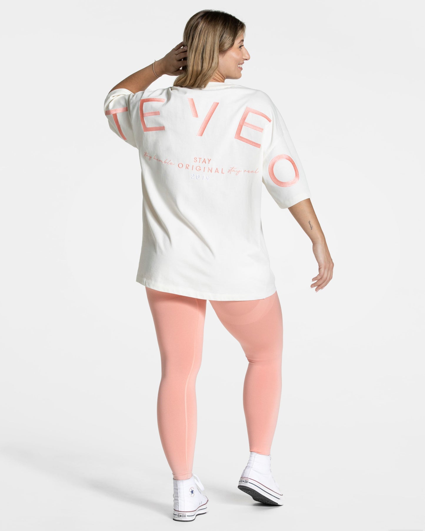 T-shirt oversize Signature « Peach »