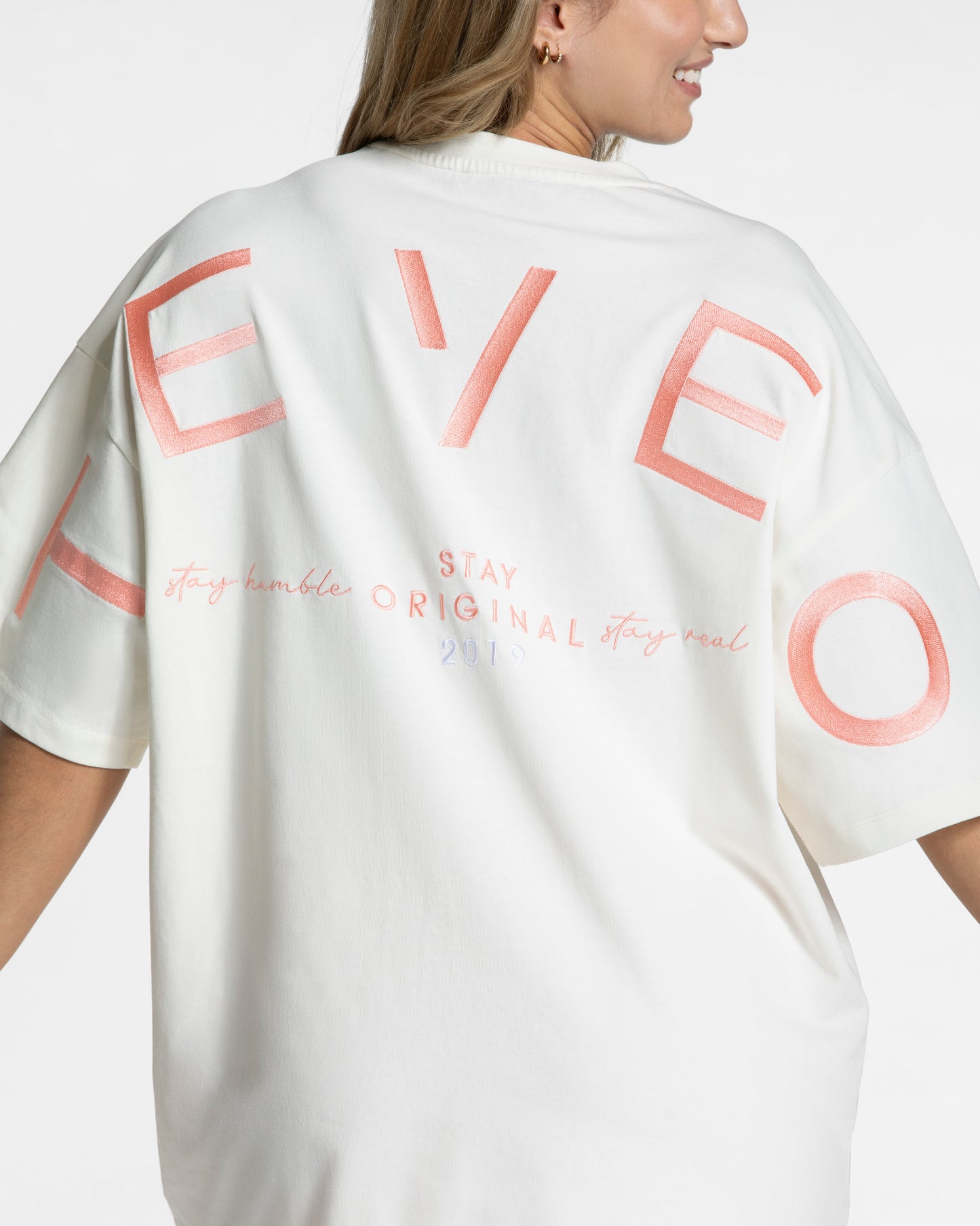 T-shirt oversize Signature « Peach »