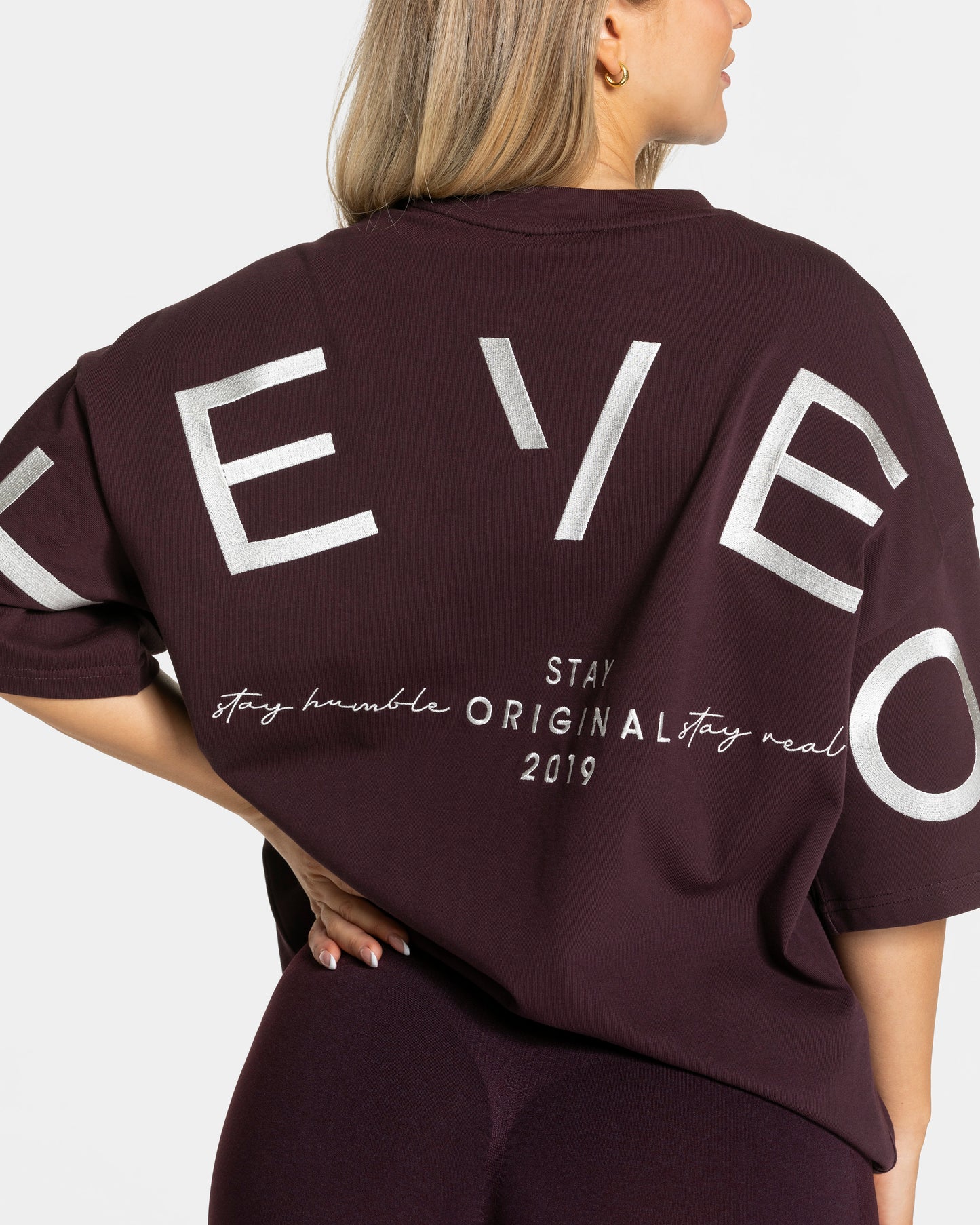 T-shirt oversize Signature « Merlot »