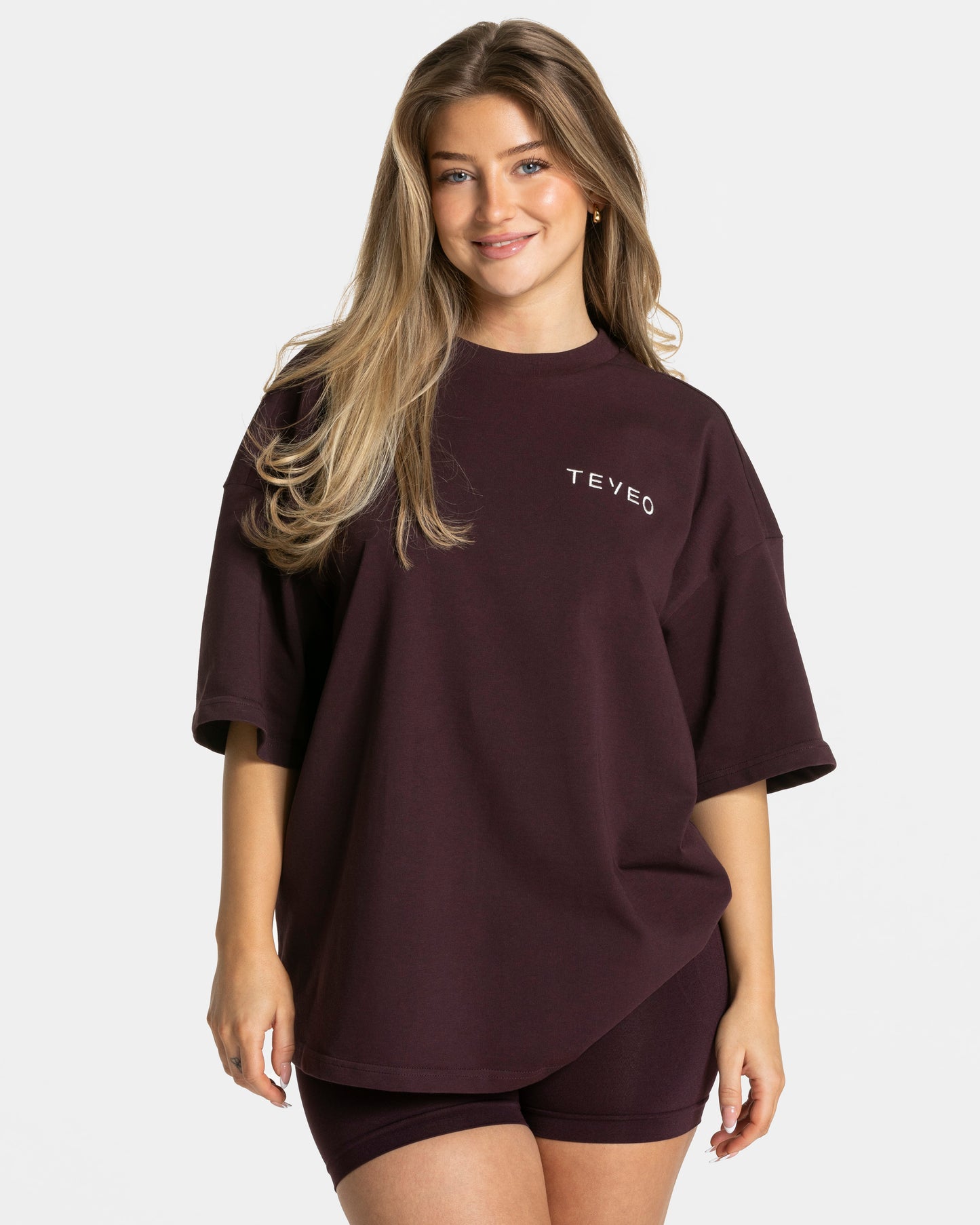 T-shirt oversize Signature « Merlot »