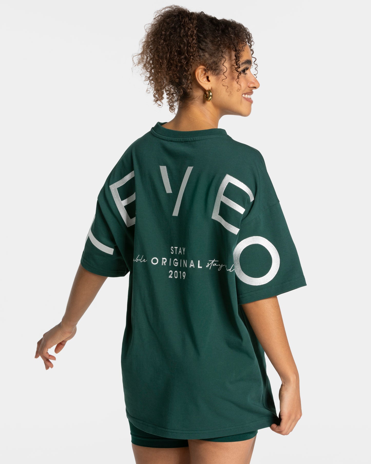 T-shirt oversize Signature « vert foncé »