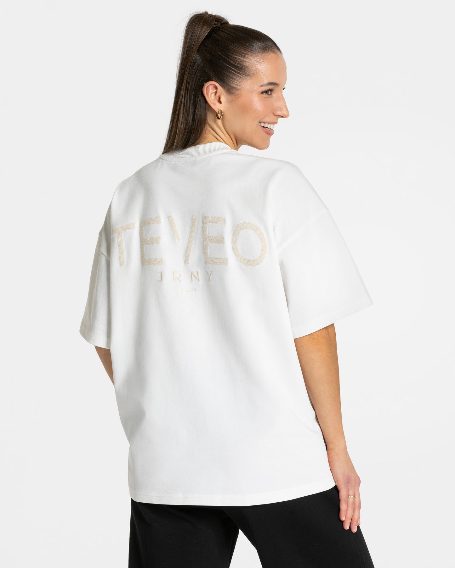 T-shirt oversize Journey femmes « Off White »