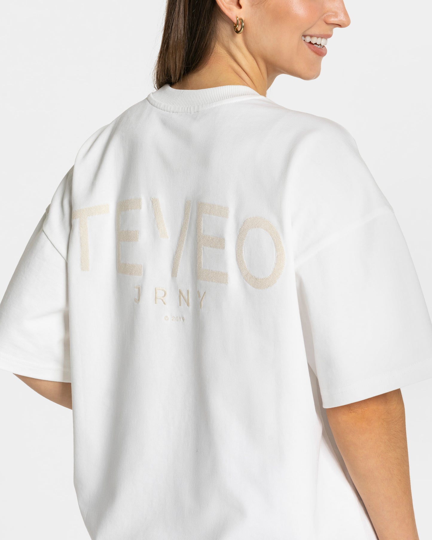 T-shirt oversize Journey femmes « Off White »