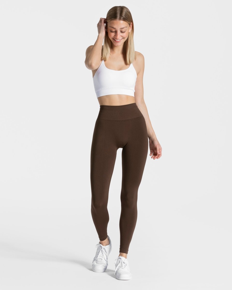 Classy Seamless Leggings "Dunkelbraun" - TEVEO