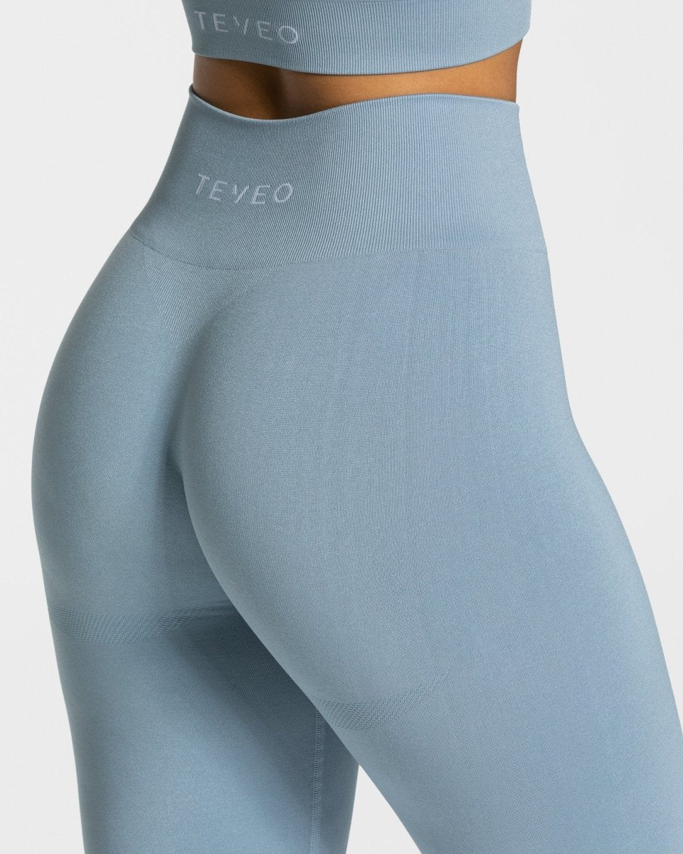 Classy Seamless Leggings "Stahlblau" - TEVEO