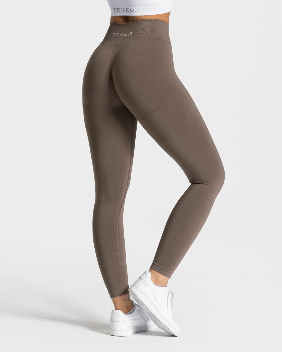 Classy Seamless Leggings "Taupe" - TEVEO