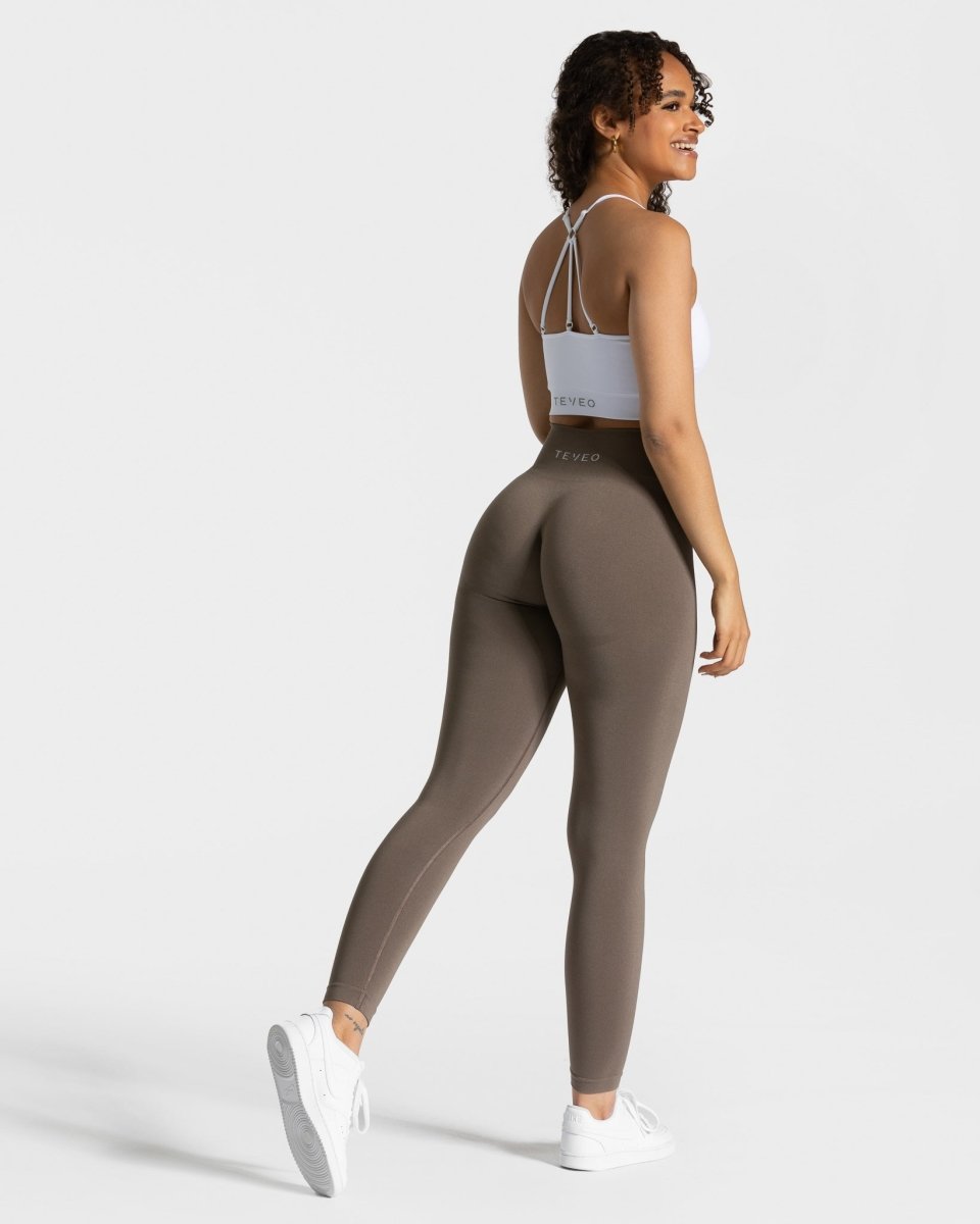 Classy Seamless Leggings "Taupe" - TEVEO