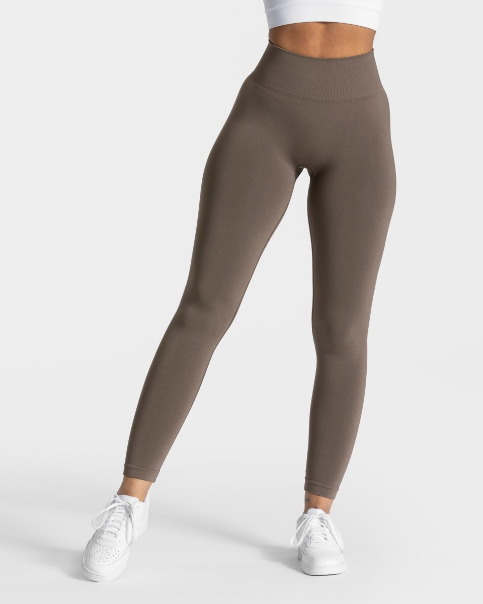 Classy Seamless Leggings "Taupe" - TEVEO