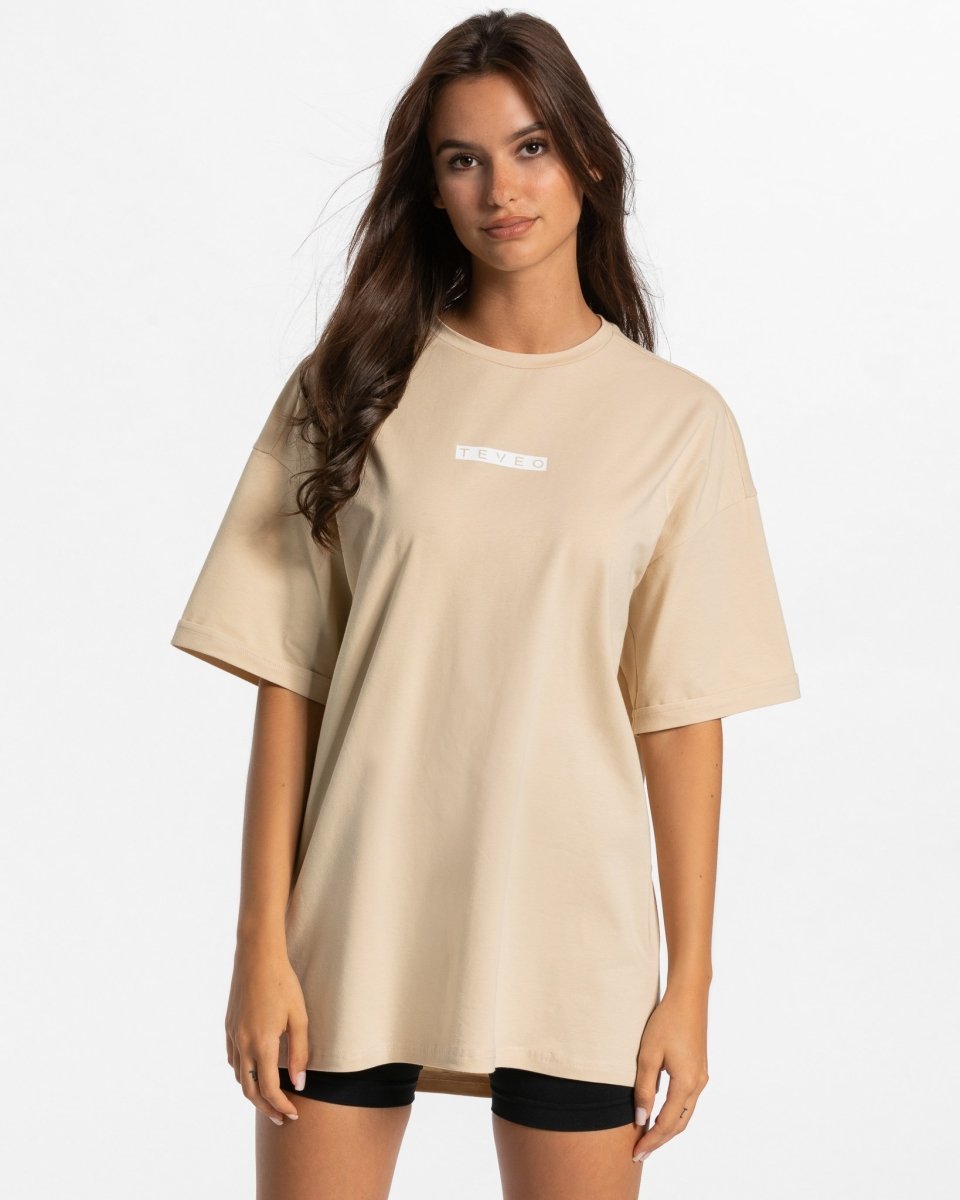 Iconic Oversized T-Shirt "Nude" - TEVEO