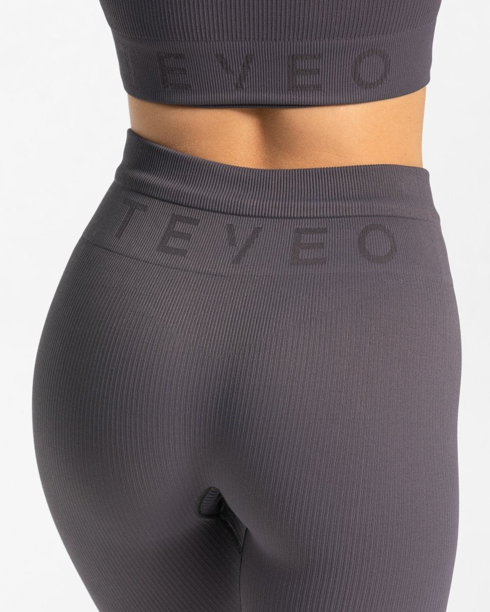 Ribbed Leggings "Grau" - TEVEO