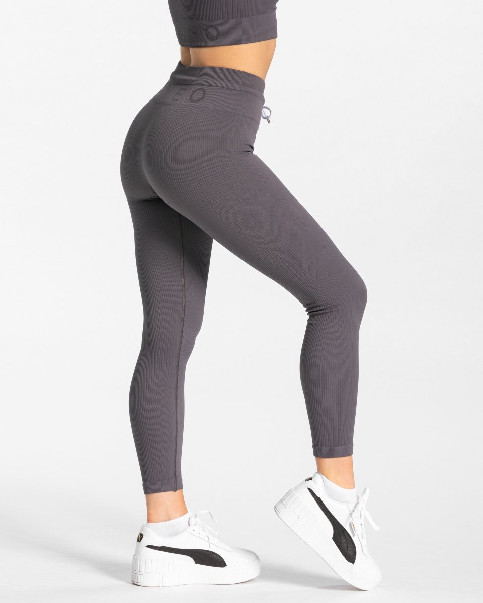 Ribbed Leggings "Grau" - TEVEO