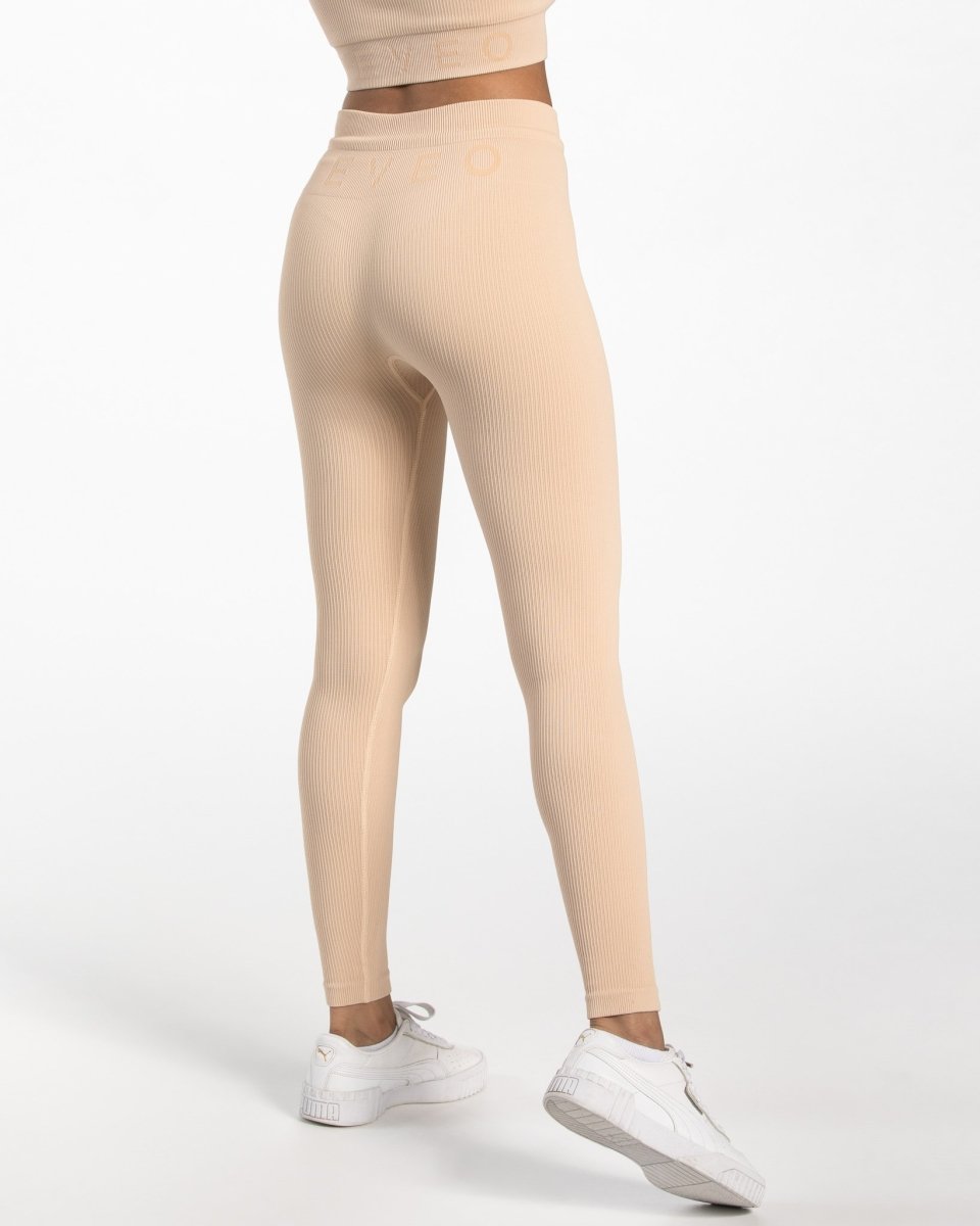 Ribbed Leggings "Nude" - TEVEO