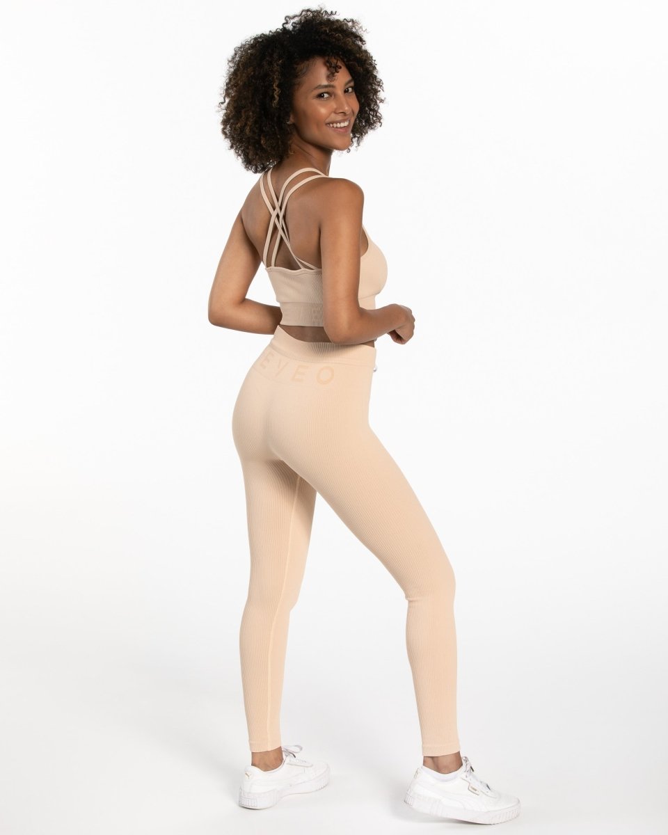 Ribbed Leggings "Nude" - TEVEO