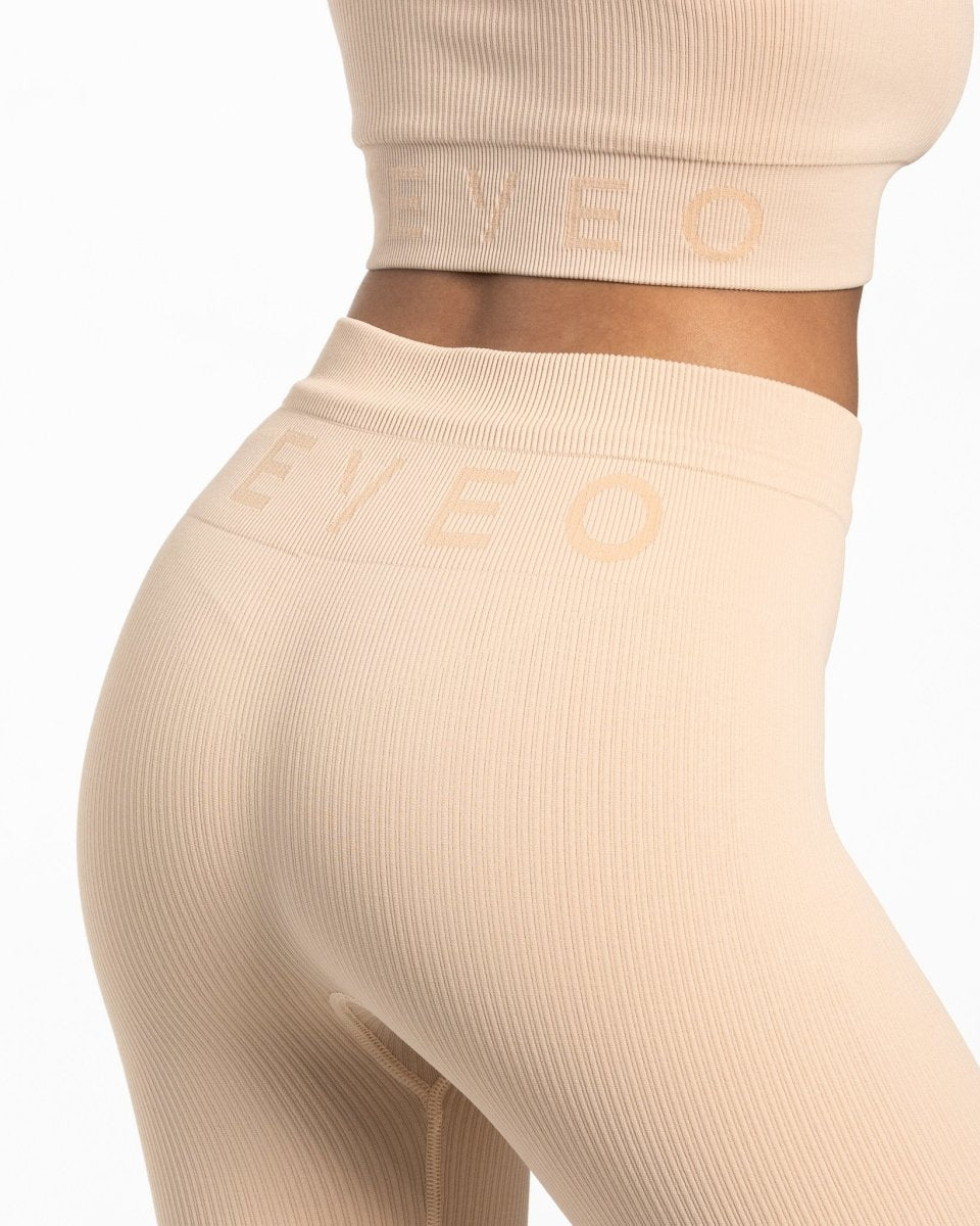 Ribbed Leggings "Nude" - TEVEO