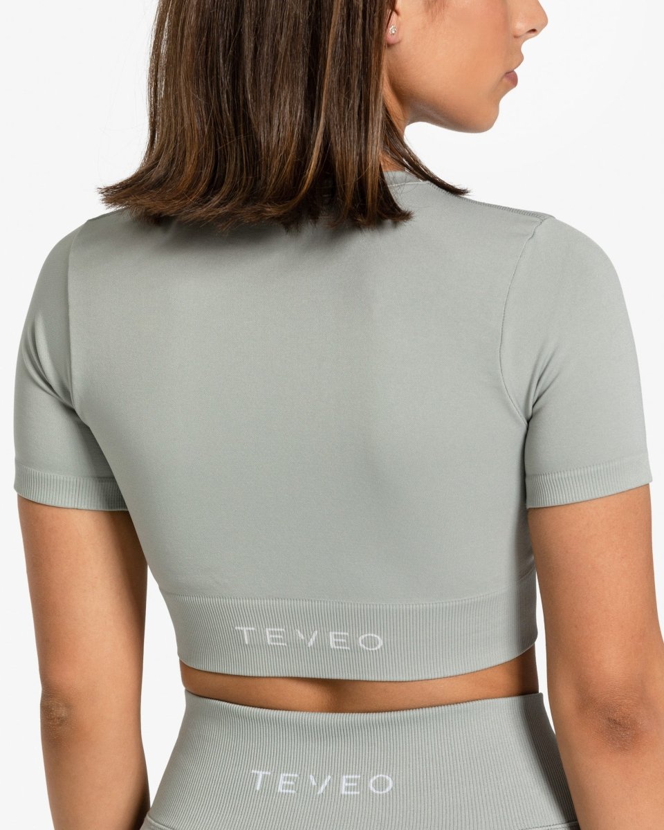 Sensation Crop Top "Grau" - TEVEO